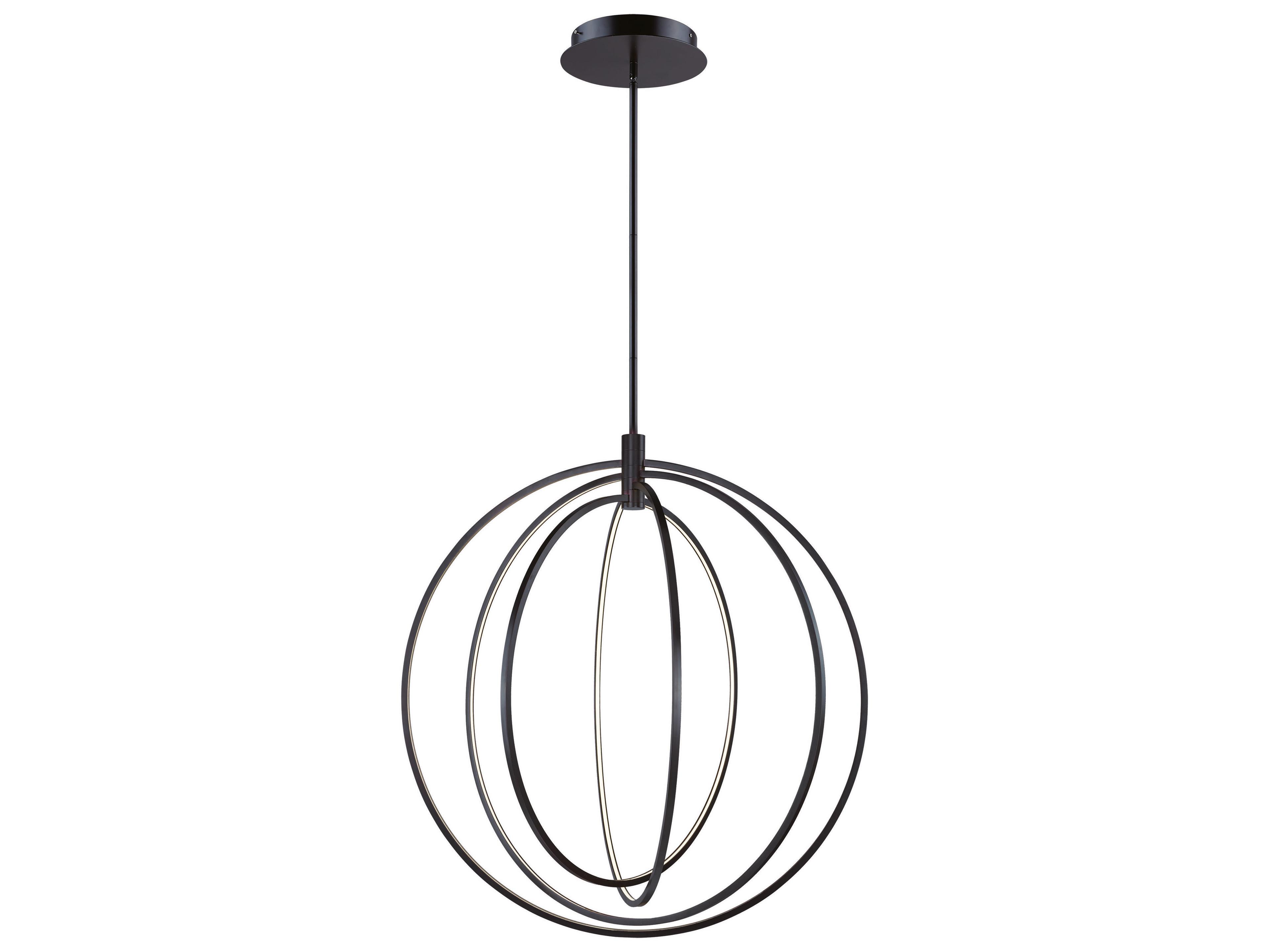 ET2 Concentric Led 4-Light Bronze LED Globe Round Pendant