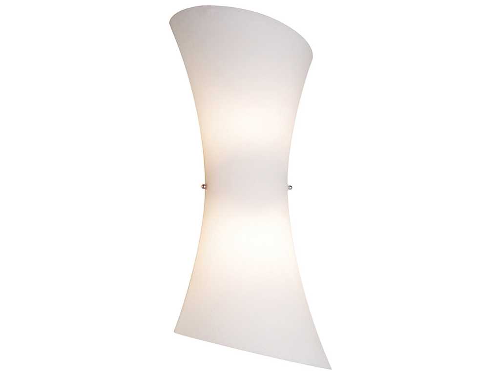 ET2 Conico 2-Light Satin Nickel White Glass Wall Sconce