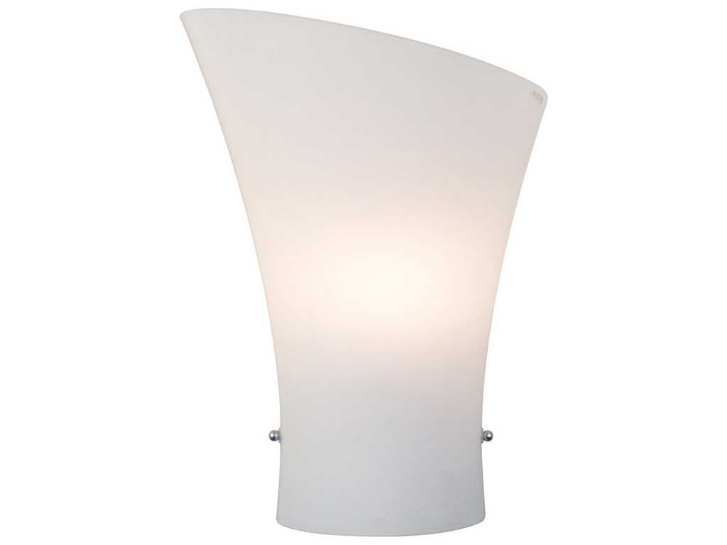 ET2 Conico 1-Light Satin Nickel White Glass Wall Sconce