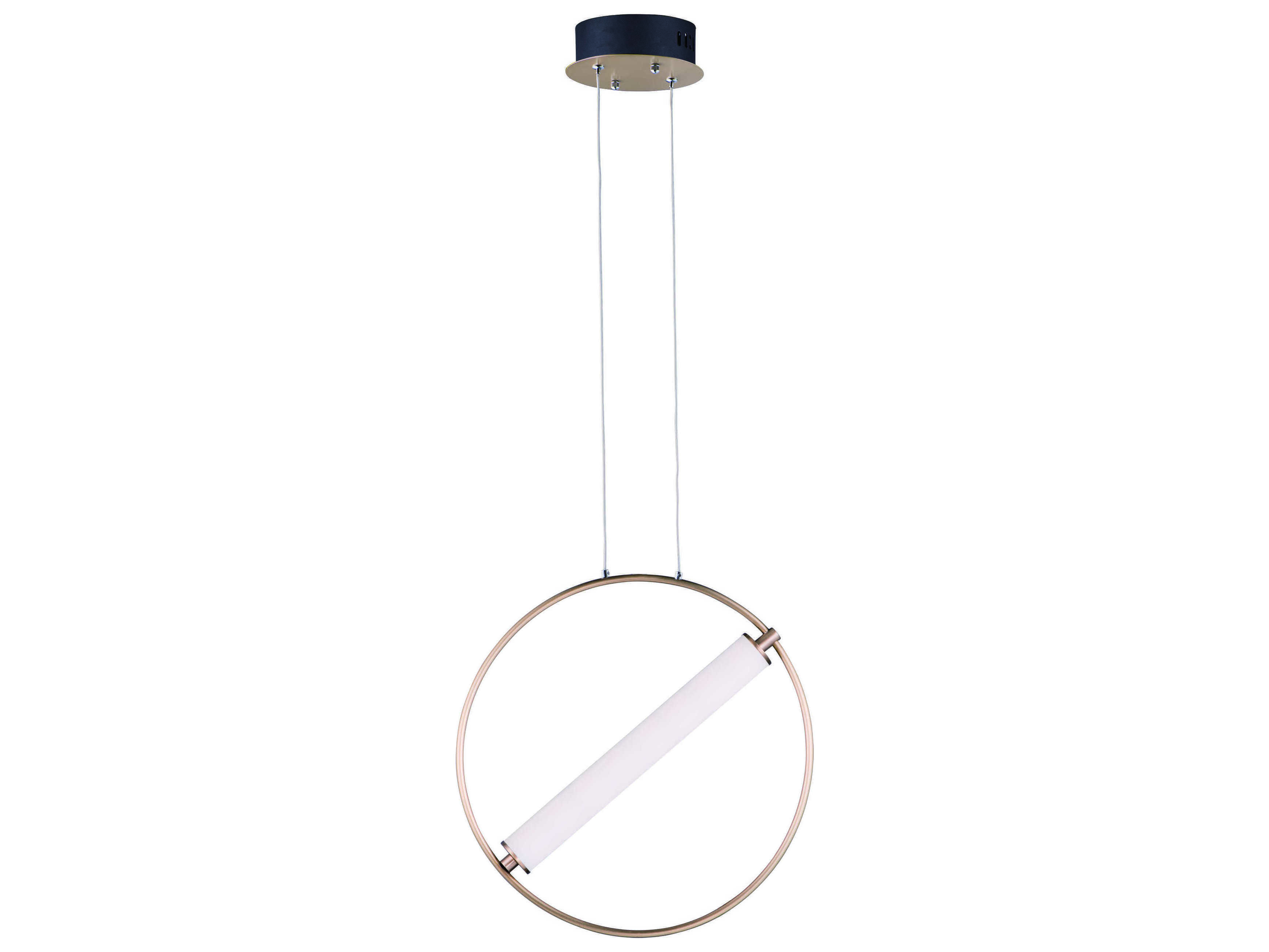 ET2 Flare 1-Light Black Soft Gold LED Cylinder Round Pendant
