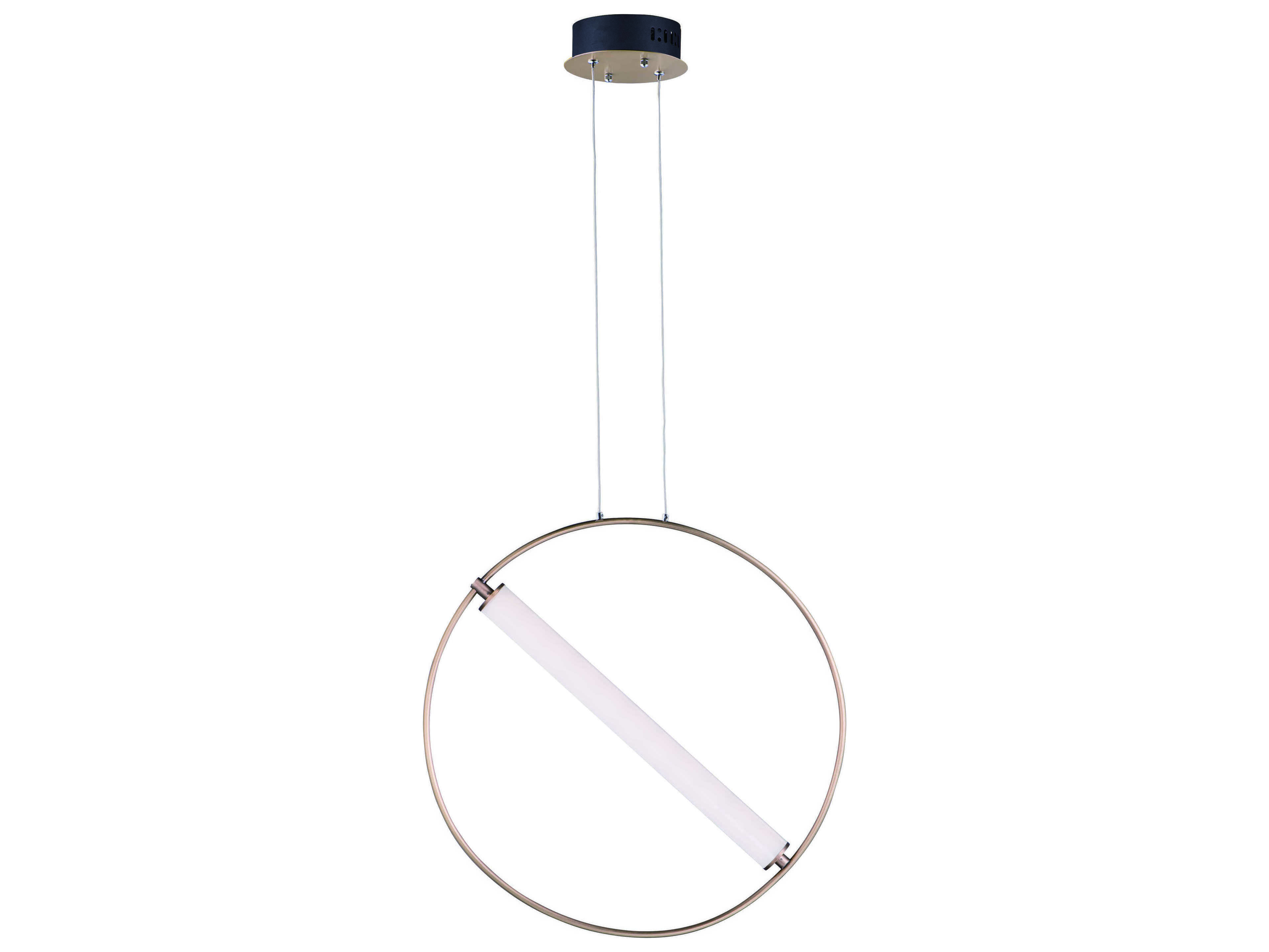 ET2 Flare 1-Light Black Soft Gold LED Cylinder Round Pendant
