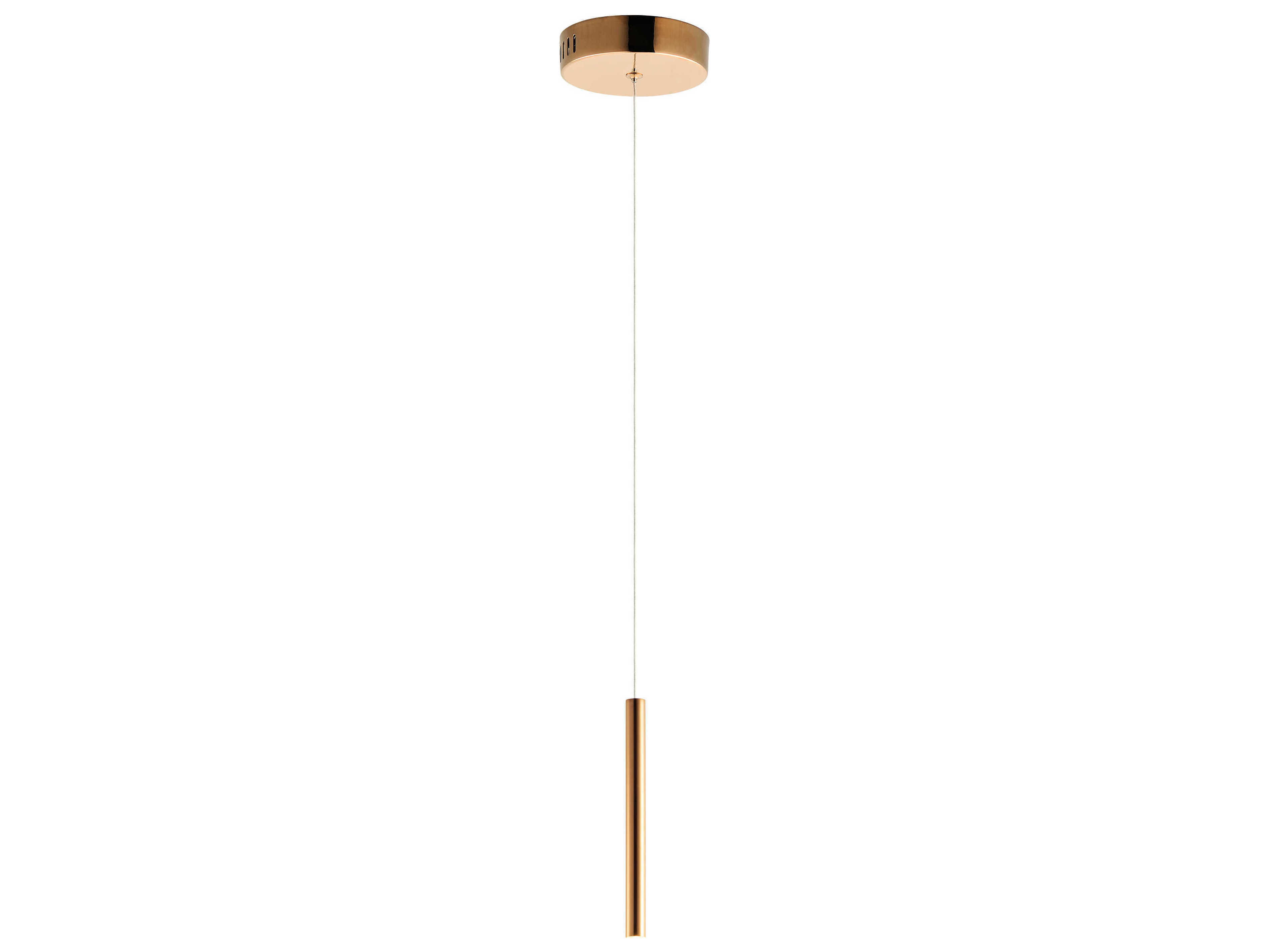 ET2 1-Light Rose Gold LED Cylinder Mini Pendant