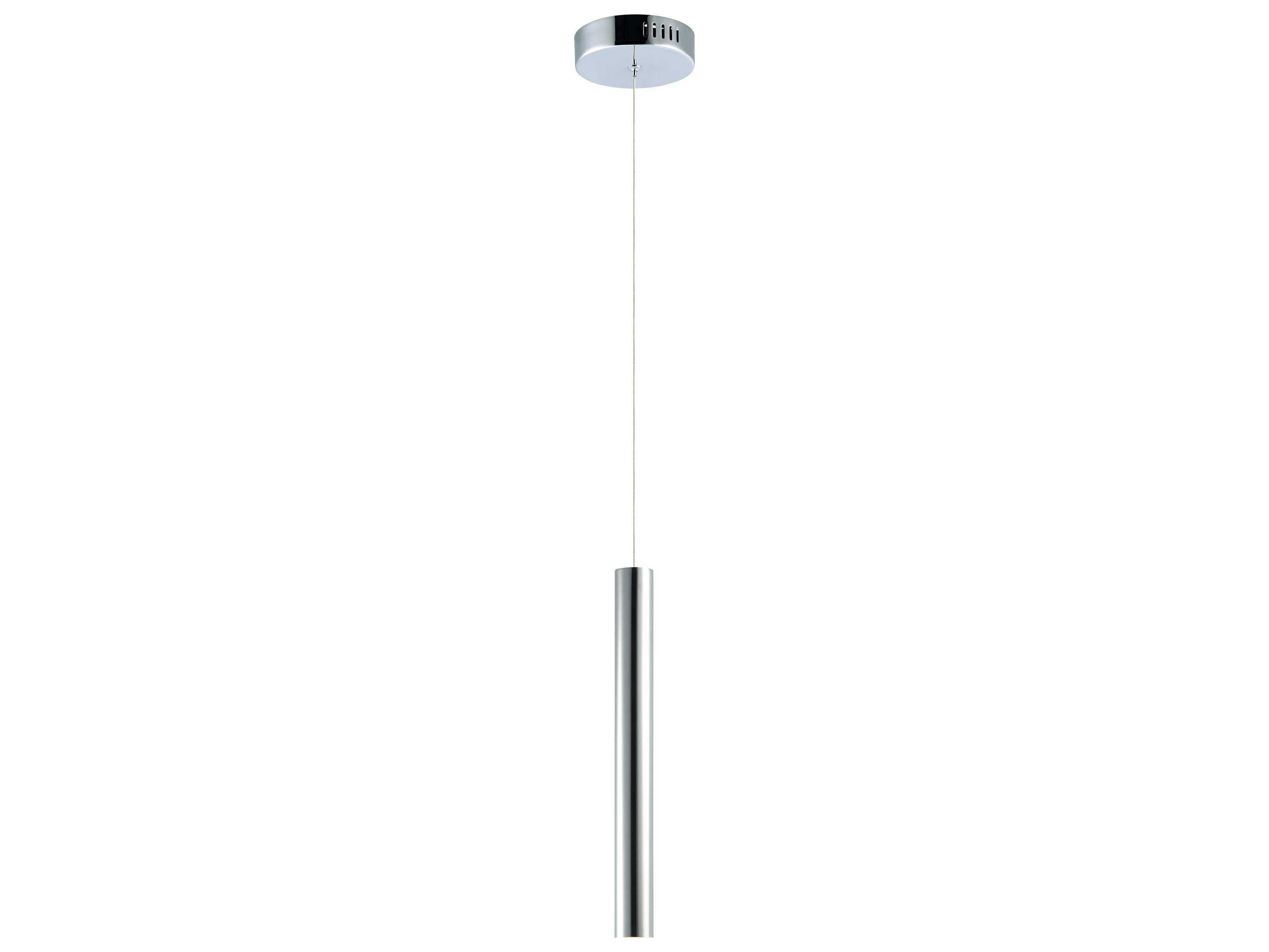 ET2 1-Light Polished Chrome LED Cylinder Mini Pendant