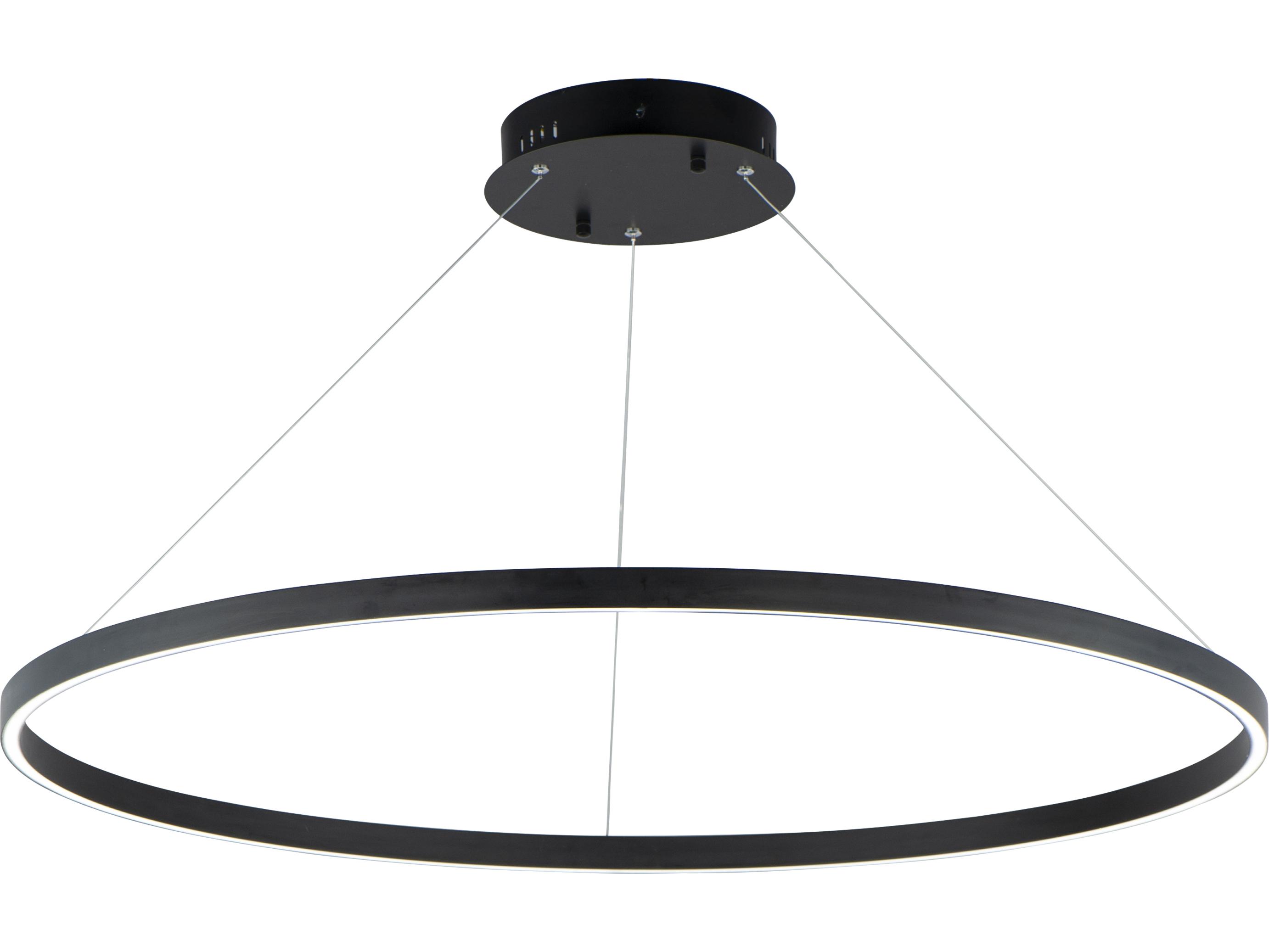 ET2 Groove 1-Light Black LED Round Pendant