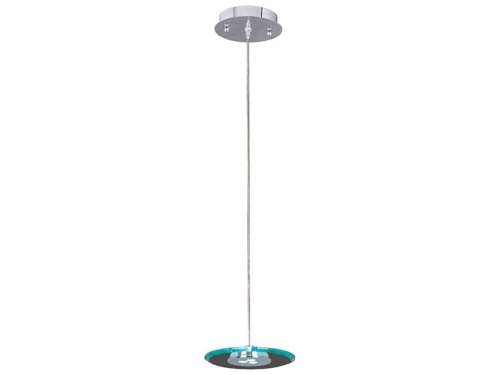 ET2 3-Light Polished Chrome Glass LED Round Mini Pendant