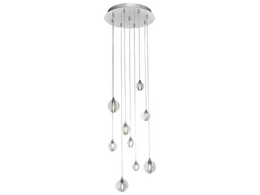 ET2 Harmony 9-Light Polished Chrome Glass LED Globe Pendant
