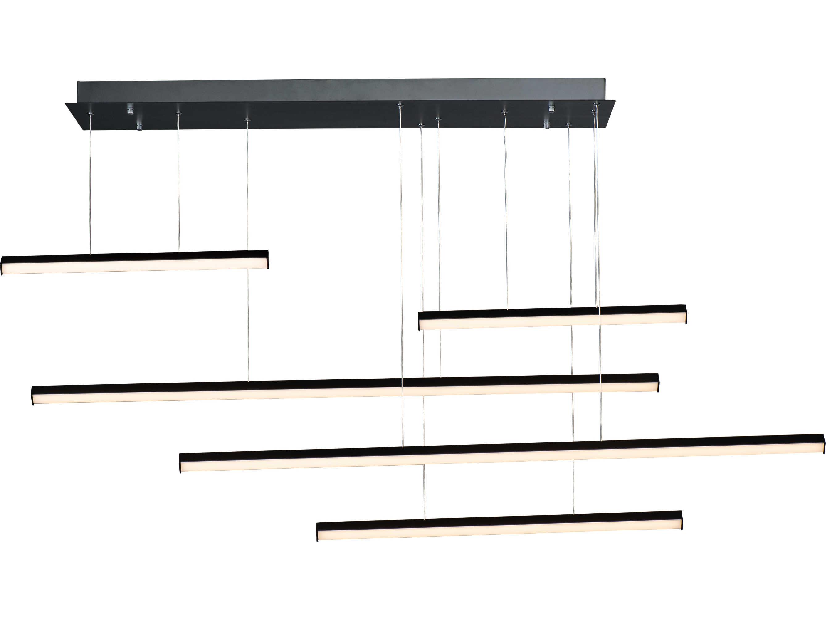 ET2 Hover 5-Light Black LED Linear Tiered Island Pendant