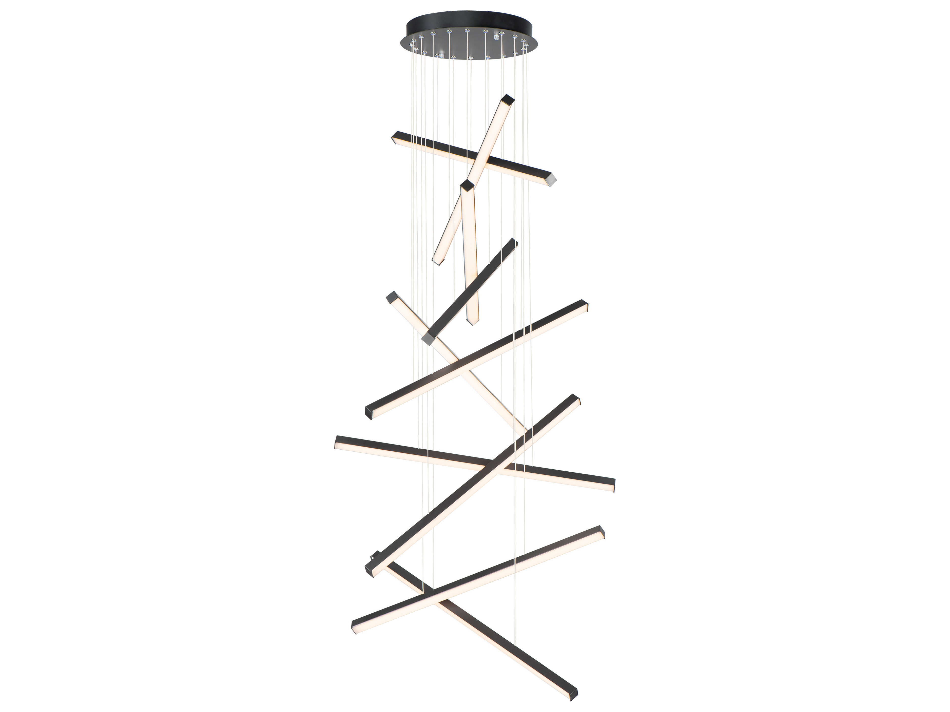 ET2 Hover 10-Light Black LED Tiered Pendant