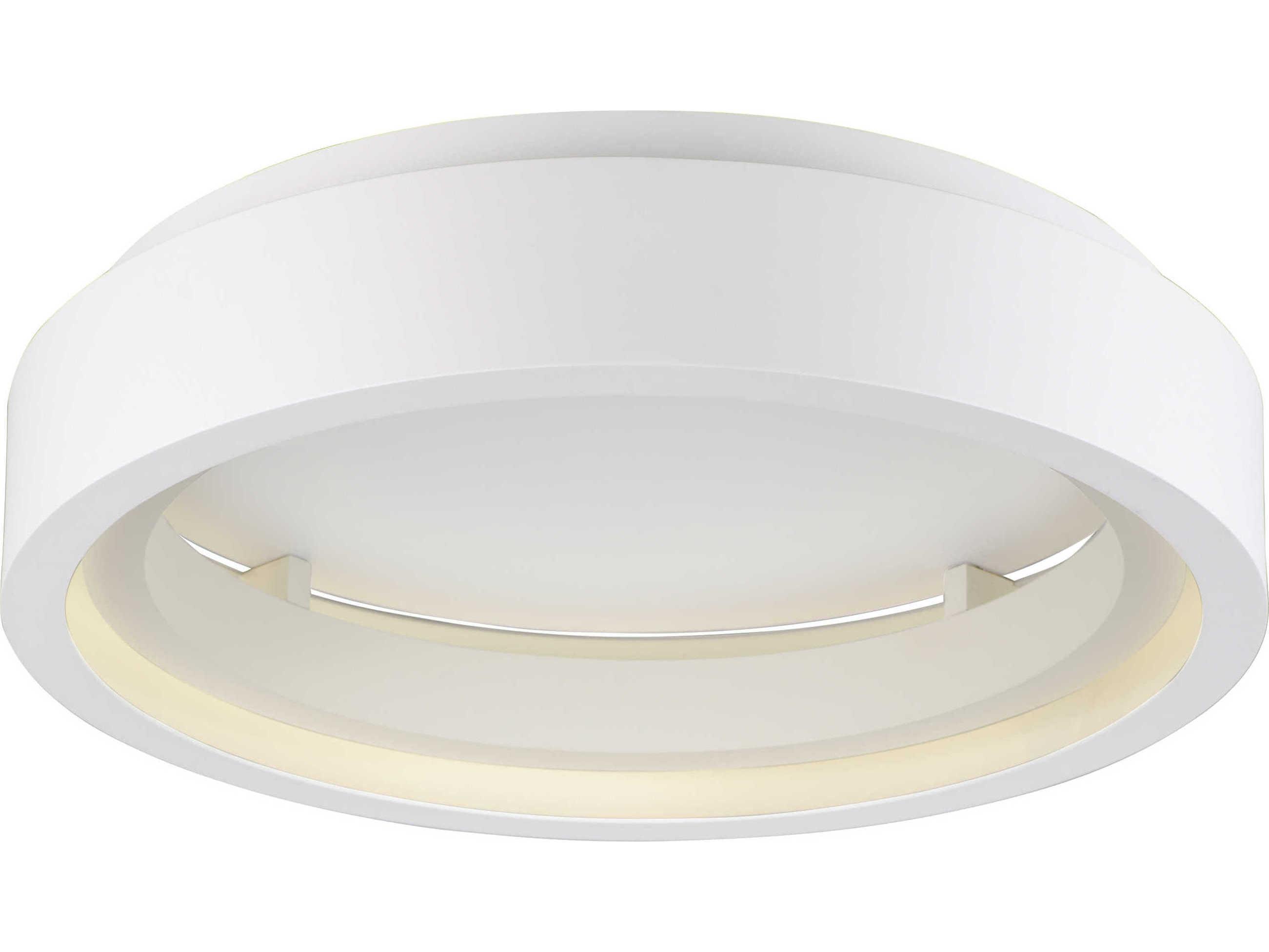 ET2 I-corona 1-Light Matte White LED Round Flush Mount