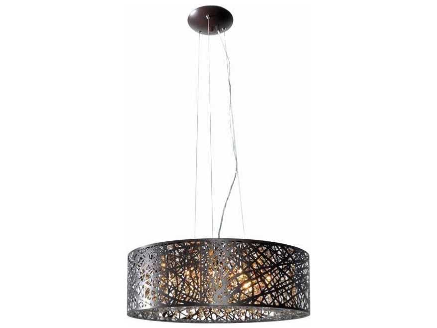 ET2 Inca 9-Light Bronze Crystal LED Drum Pendant
