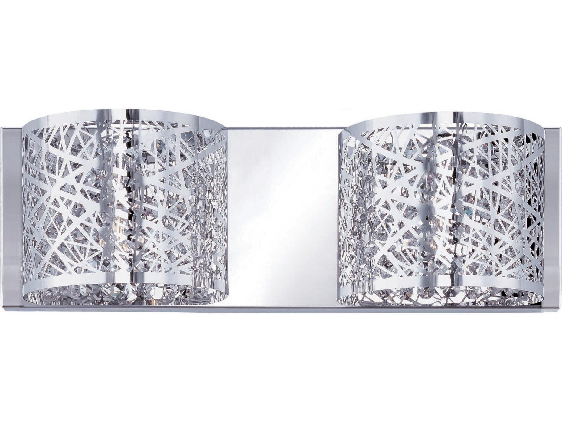 ET2 Inca 2-Light Polished Chrome Crystal Vanity Light