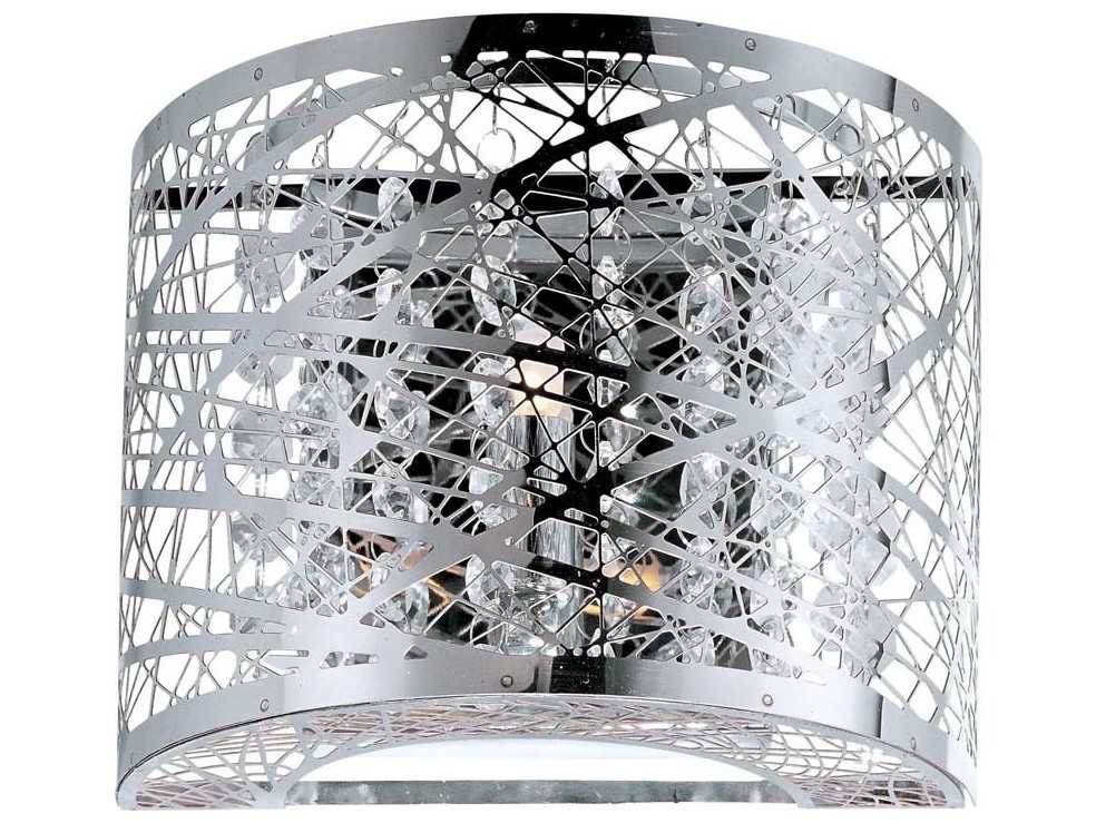 ET2 1-Light Polished Chrome Crystal Wall Sconce