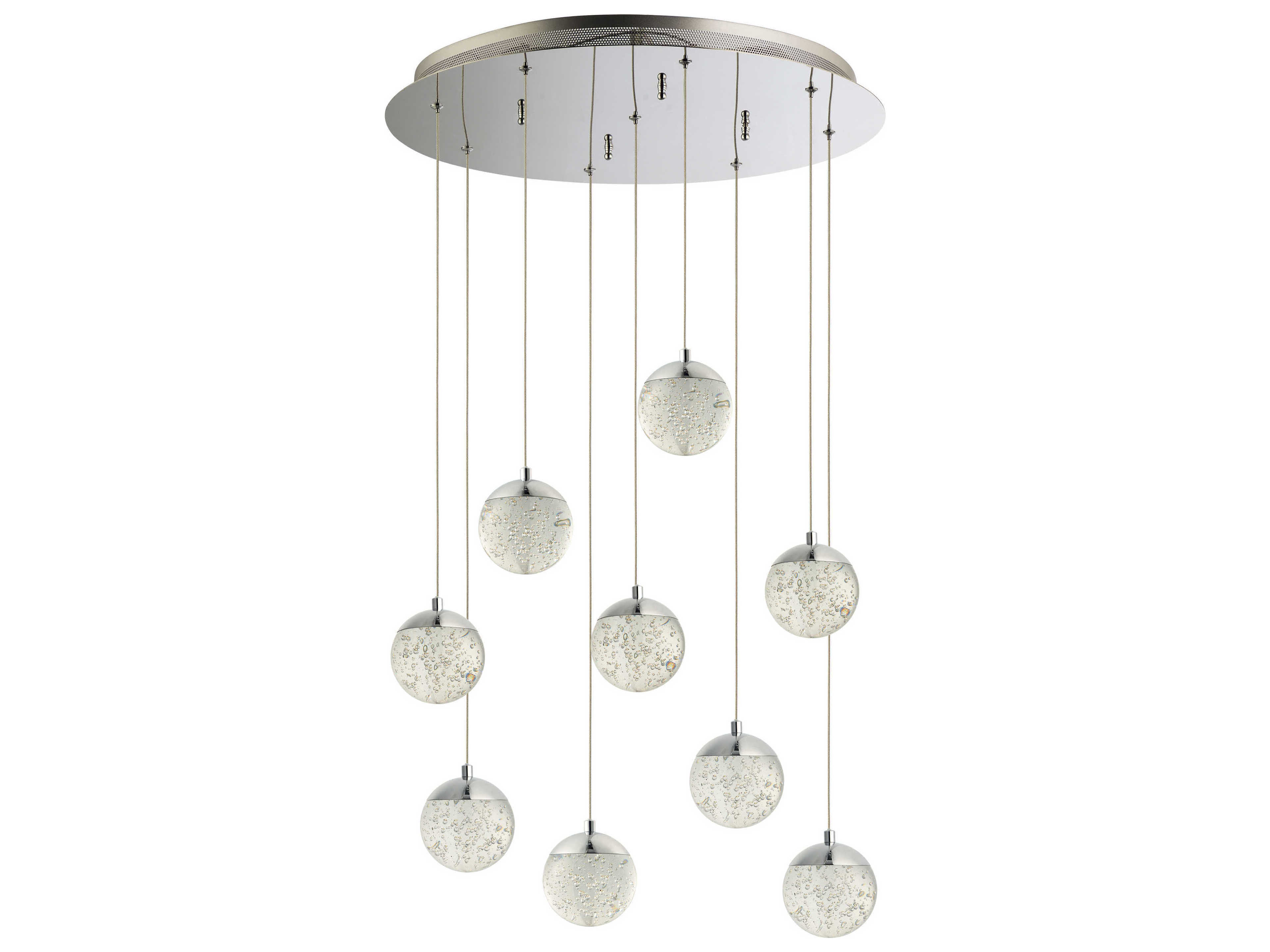 ET2 Orb Ii 9-Light Polished Chrome Crystal LED Globe Pendant