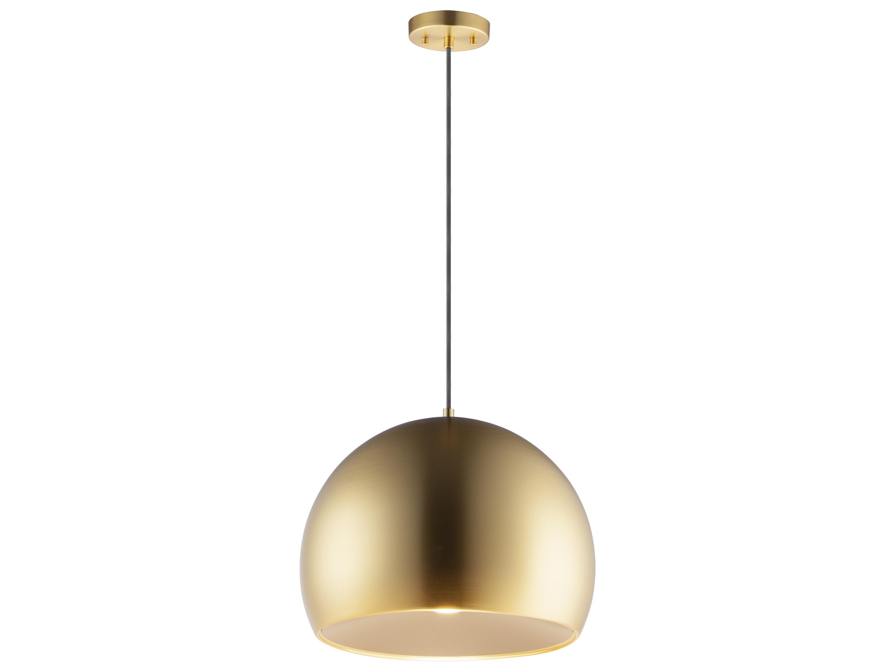 ET2 Palla 1-Light Satin Brass Coffee Brown LED Dome Pendant
