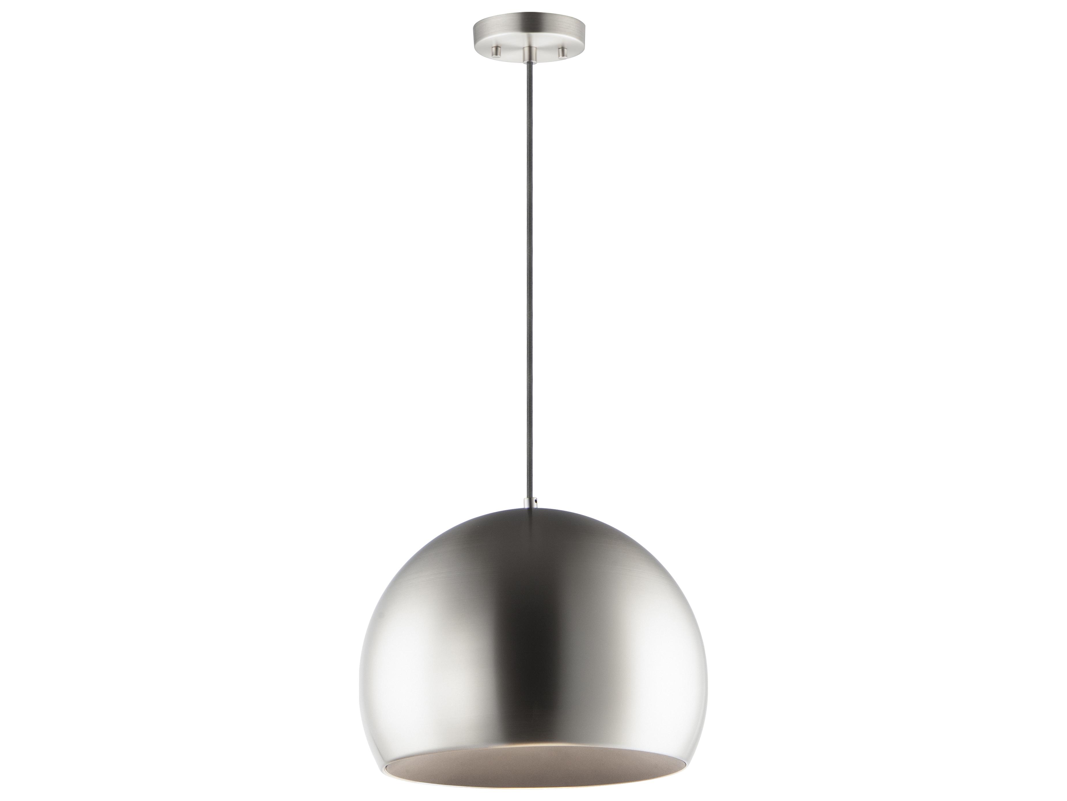 ET2 Palla 1-Light Satin Nickel Black LED Dome Pendant