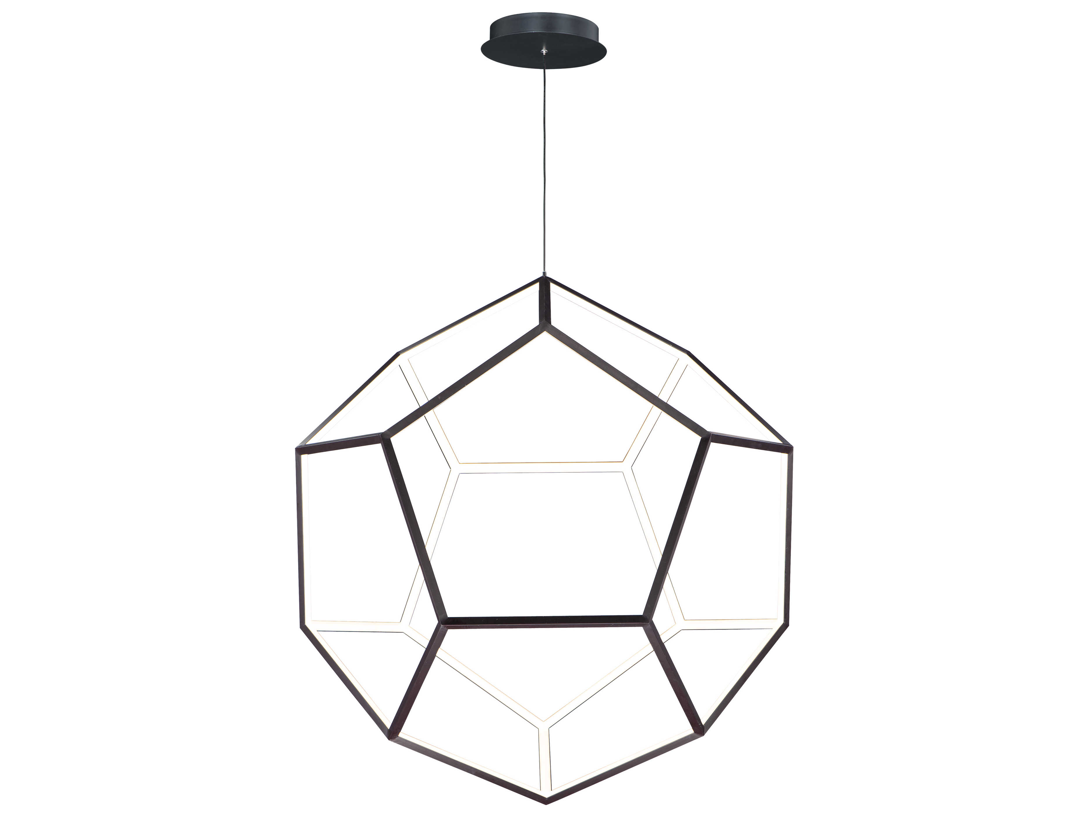 ET2 Penta 1-Light Black LED Geometric Pendant