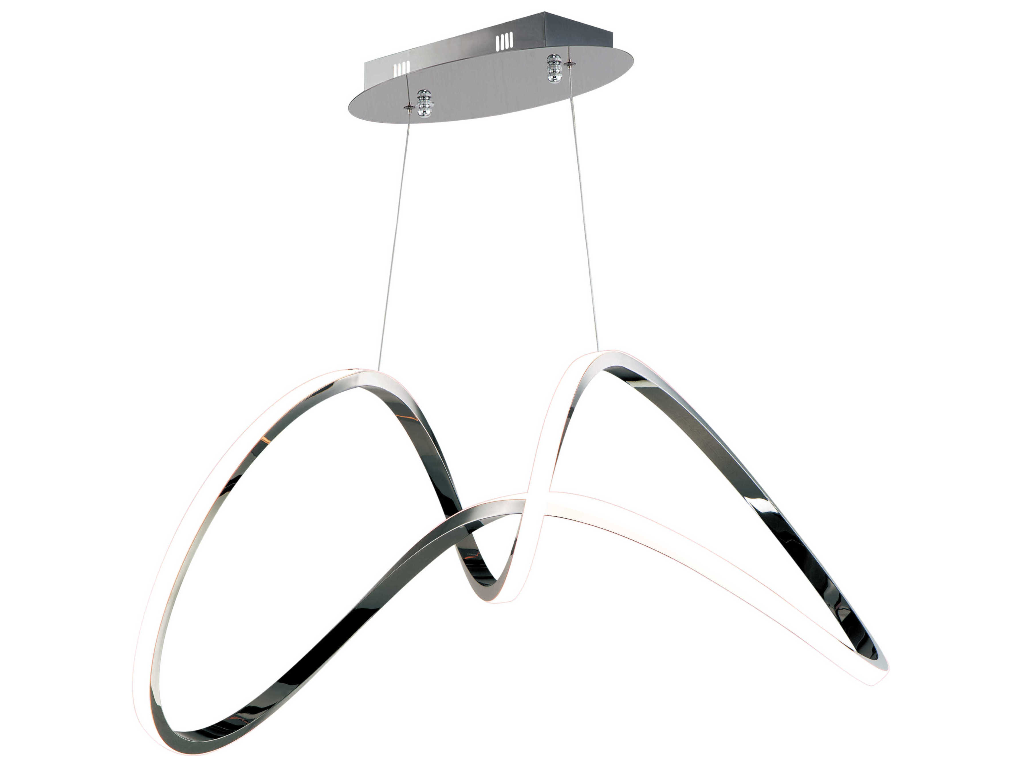 ET2 Perpetual 1-Light Black Chrome LED Linear Island Pendant