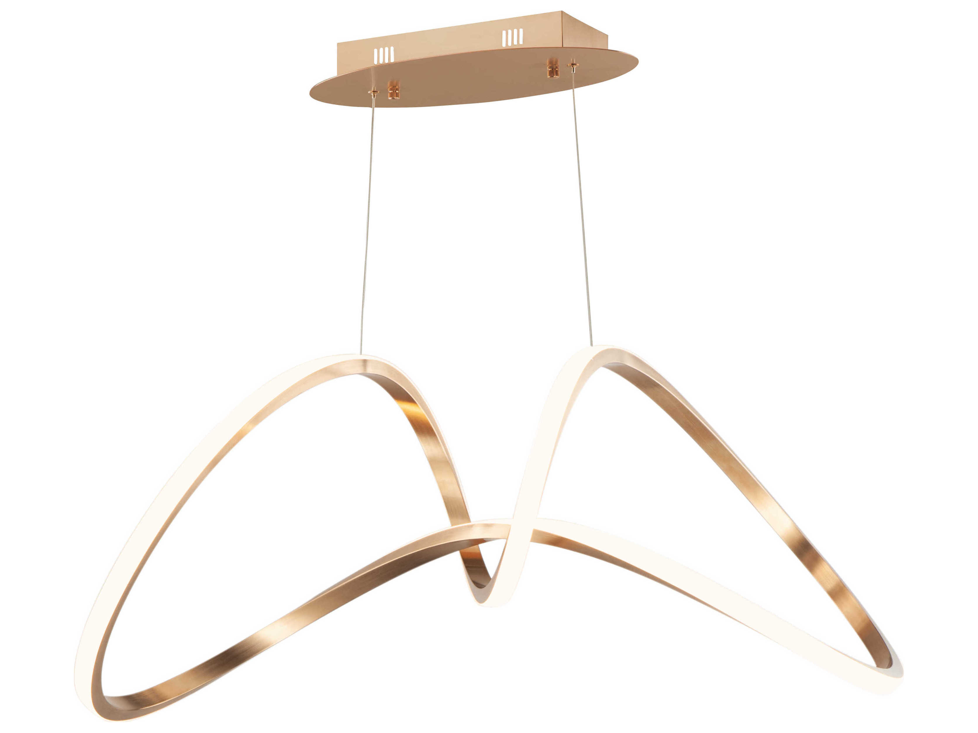 ET2 Perpetual 1-Light Brushed Champagne Gold LED Linear Island Pendant