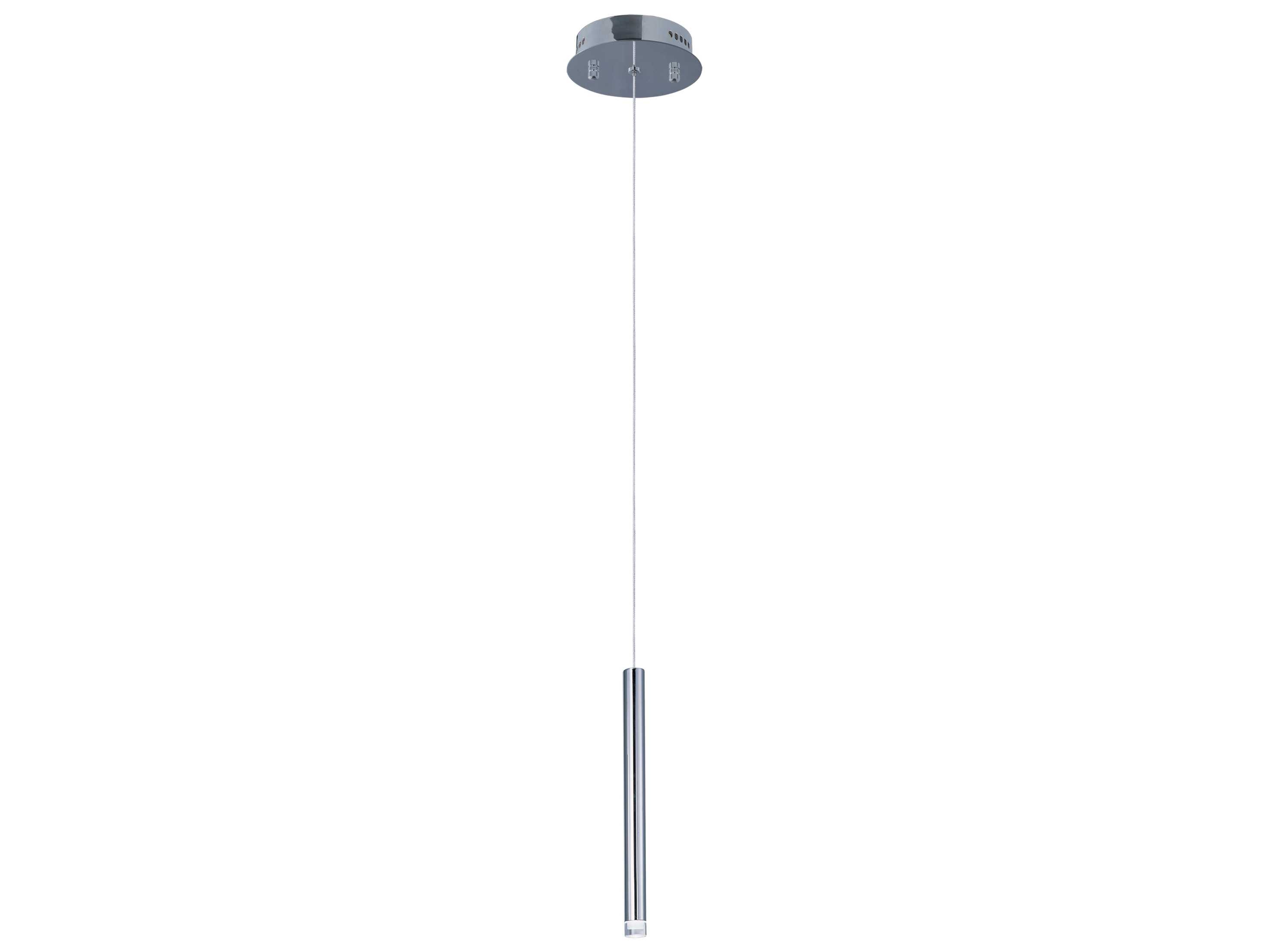 ET2 1-Light Polished Chrome LED Cylinder Mini Pendant