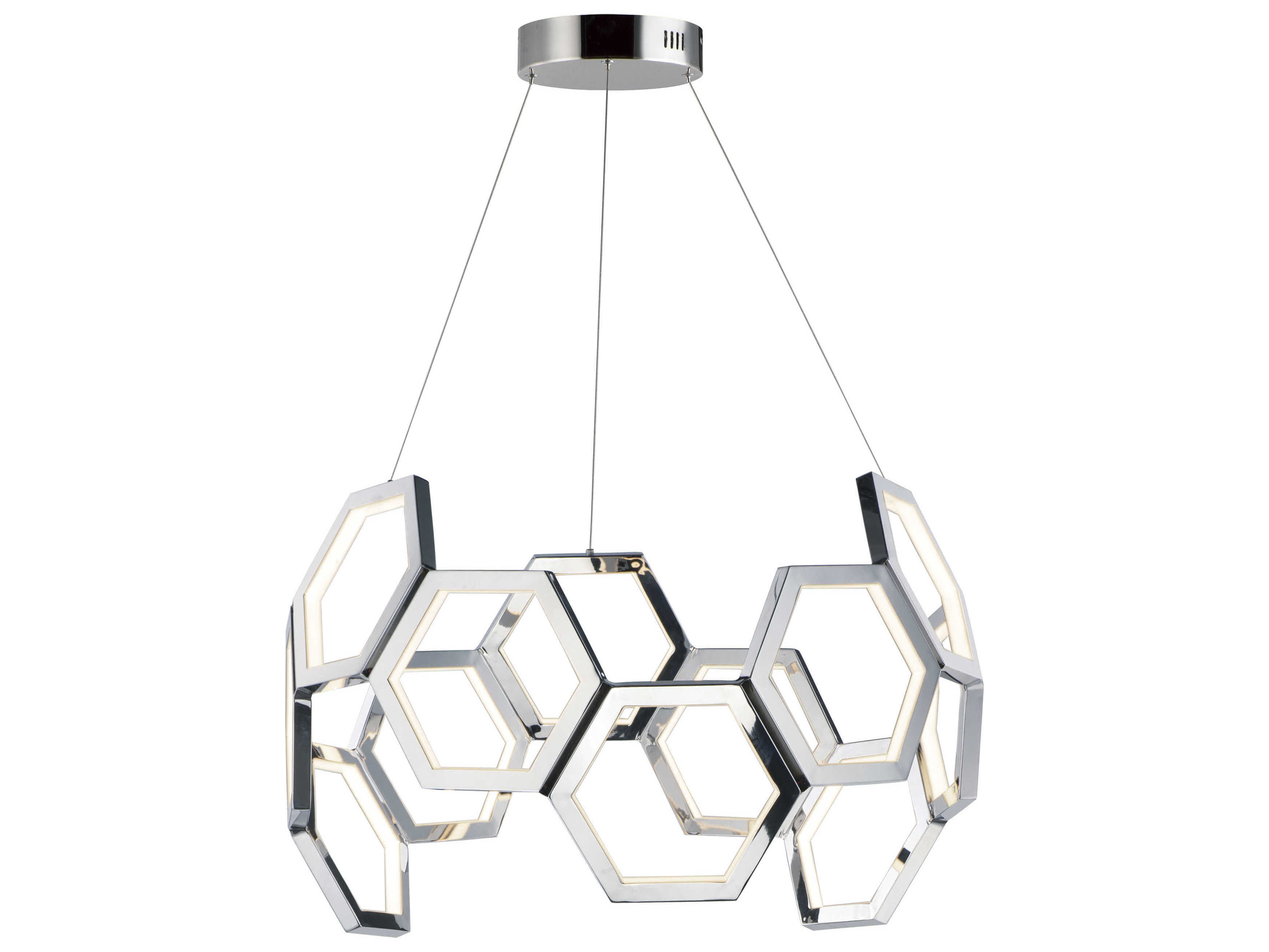 ET2 Polygon 1-Light Polished Chrome LED Geometric Pendant