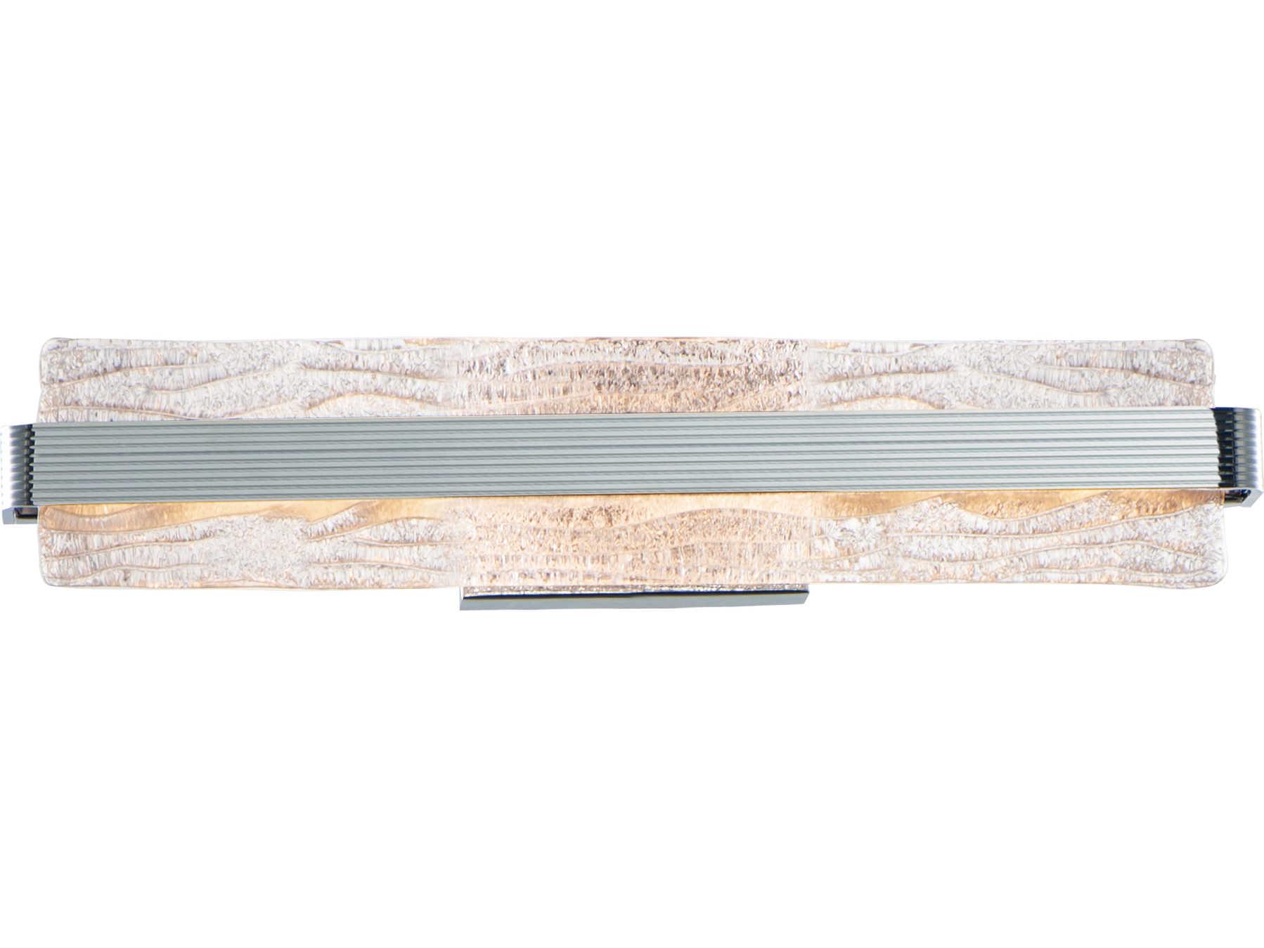 ET2 Ripple 1-Light Polished Chrome Glass LED Vanity Light