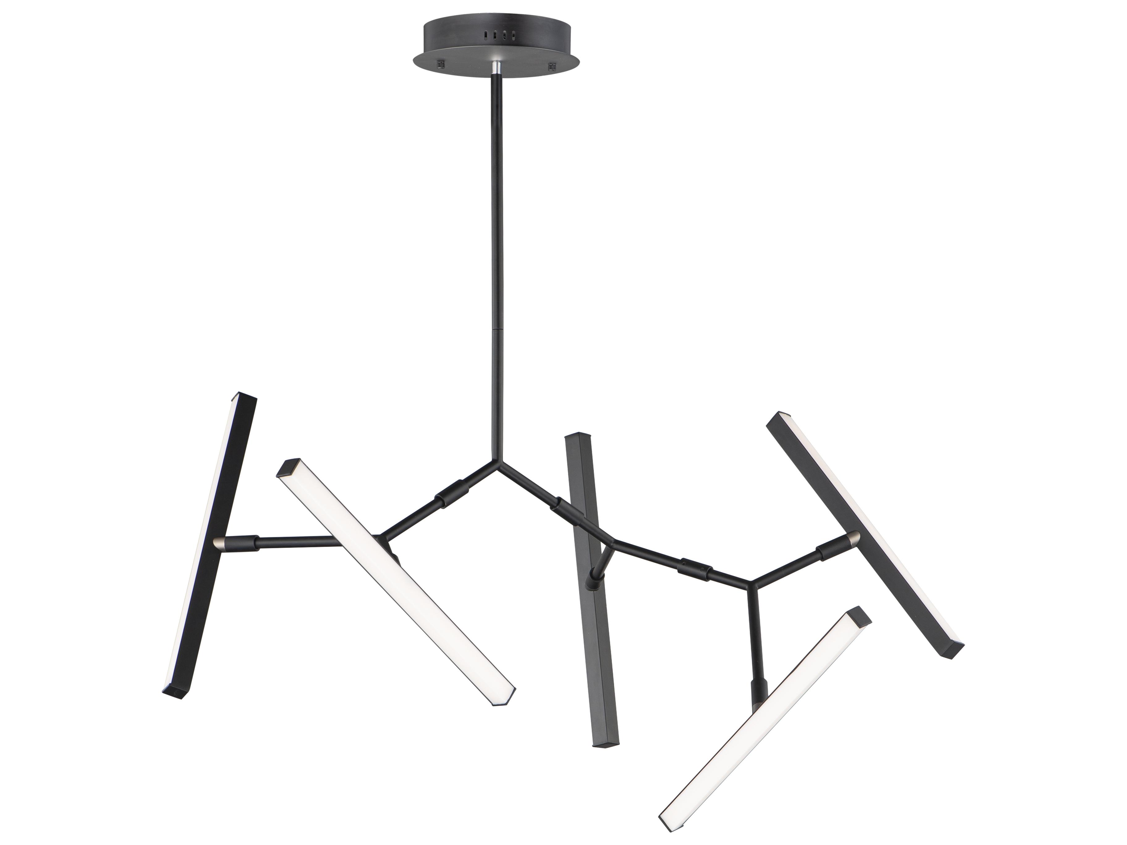 ET2 Robotica 5-Light Black LED Geometric Chandelier