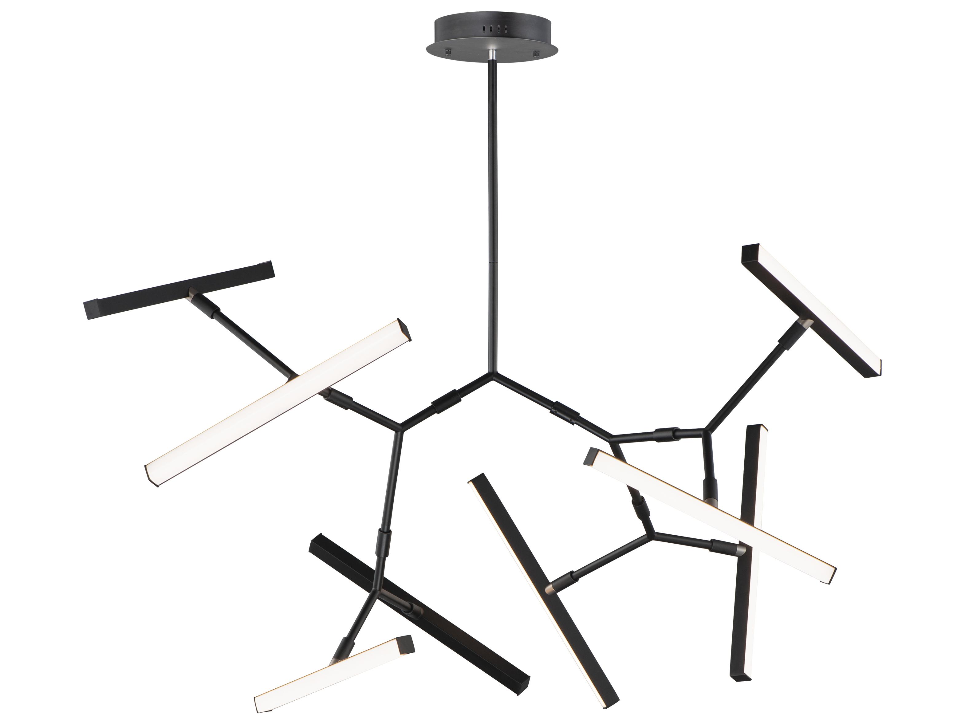 ET2 Robotica 8-Light Black LED Geometric Chandelier