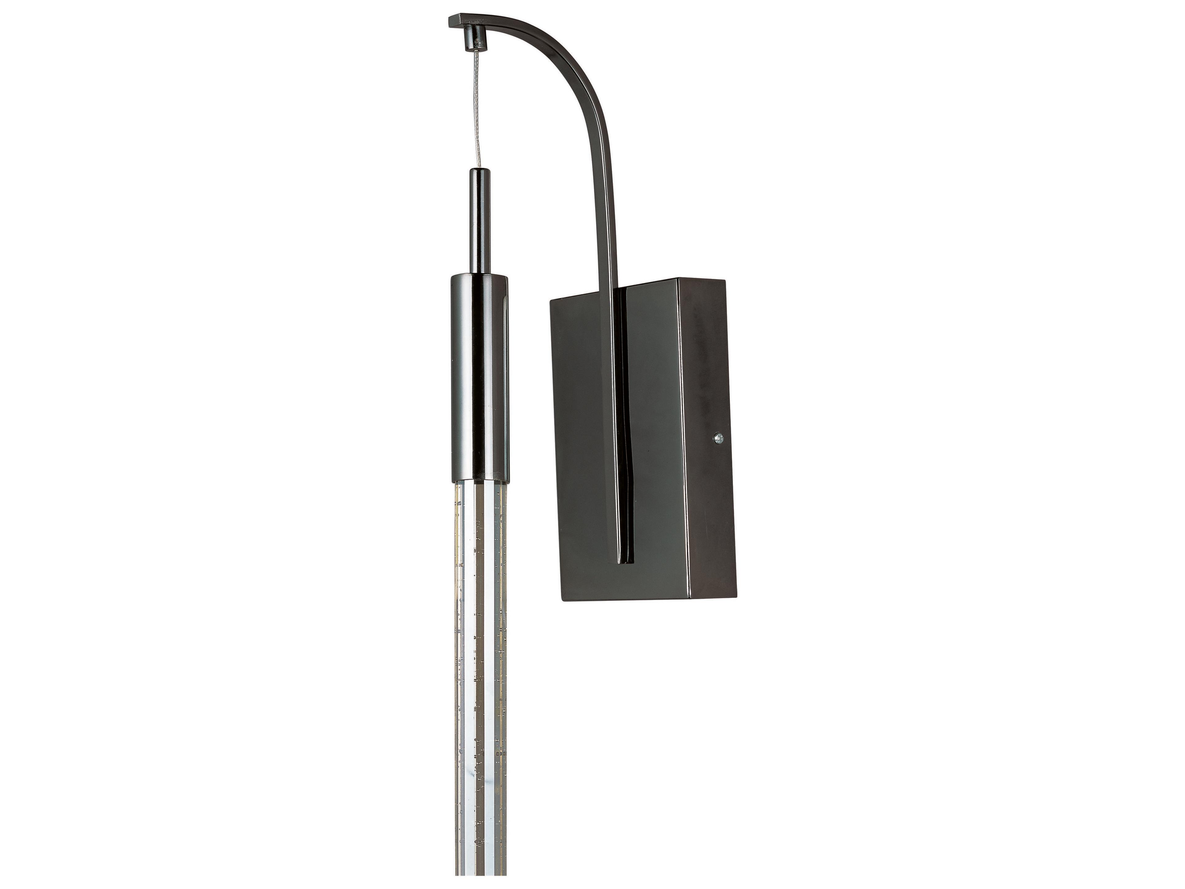 ET2 Scepter 1-Light Black Chrome Glass LED Wall Sconce