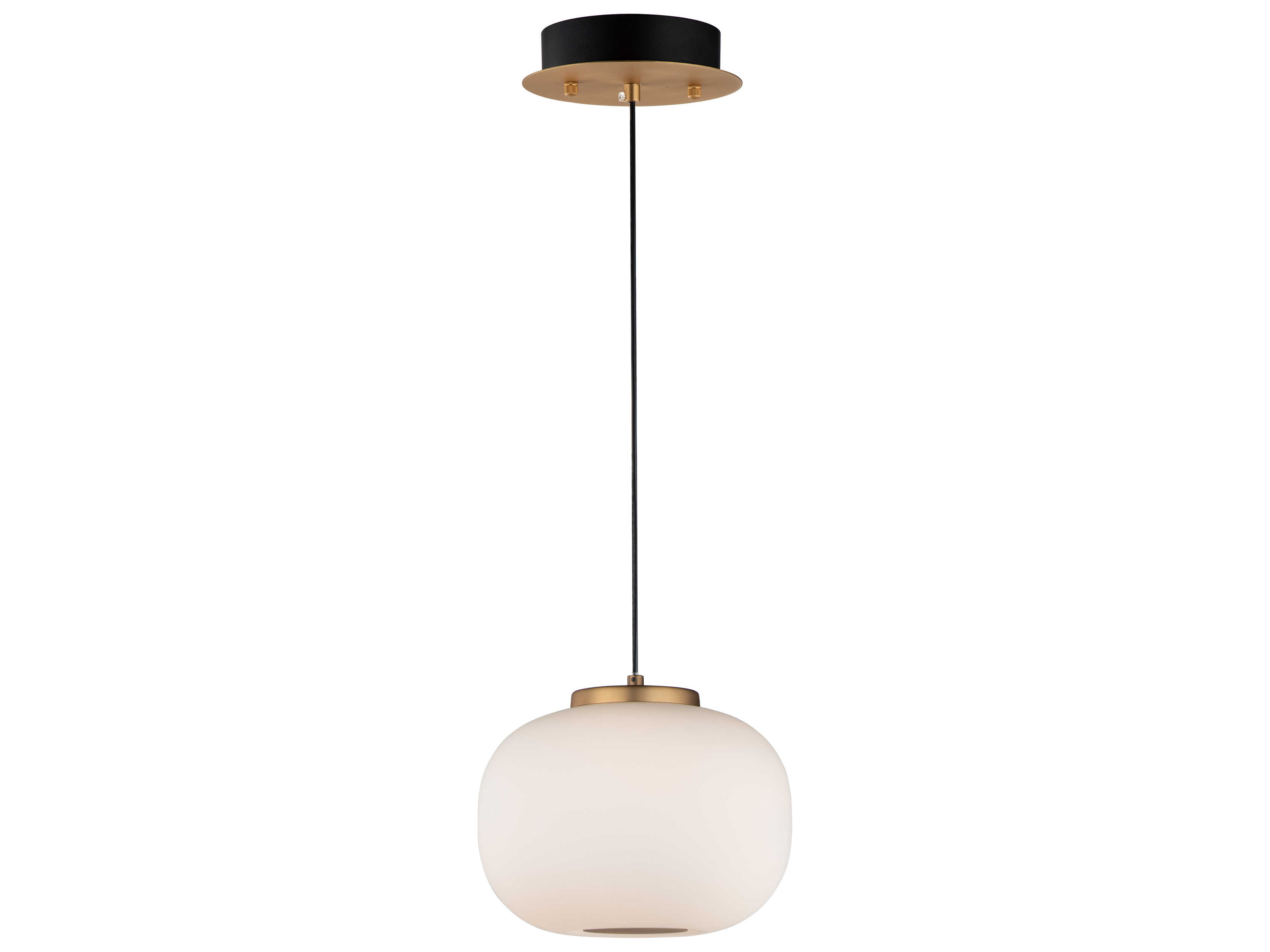 ET2 2-Light Black Gold Glass LED Mini Pendant