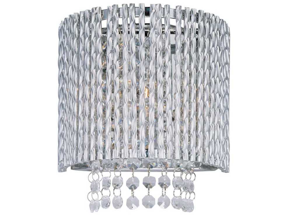ET2 1-Light Polished Chrome Crystal Wall Sconce