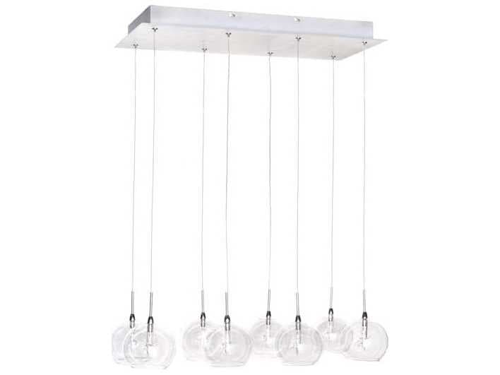 ET2 Starburst 8-Light Satin Nickel Polished Chrome Island Pendant