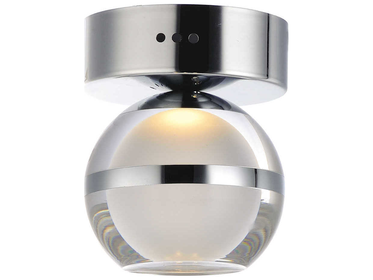 ET2 1-Light Polished Chrome LED Globe Flush Mount