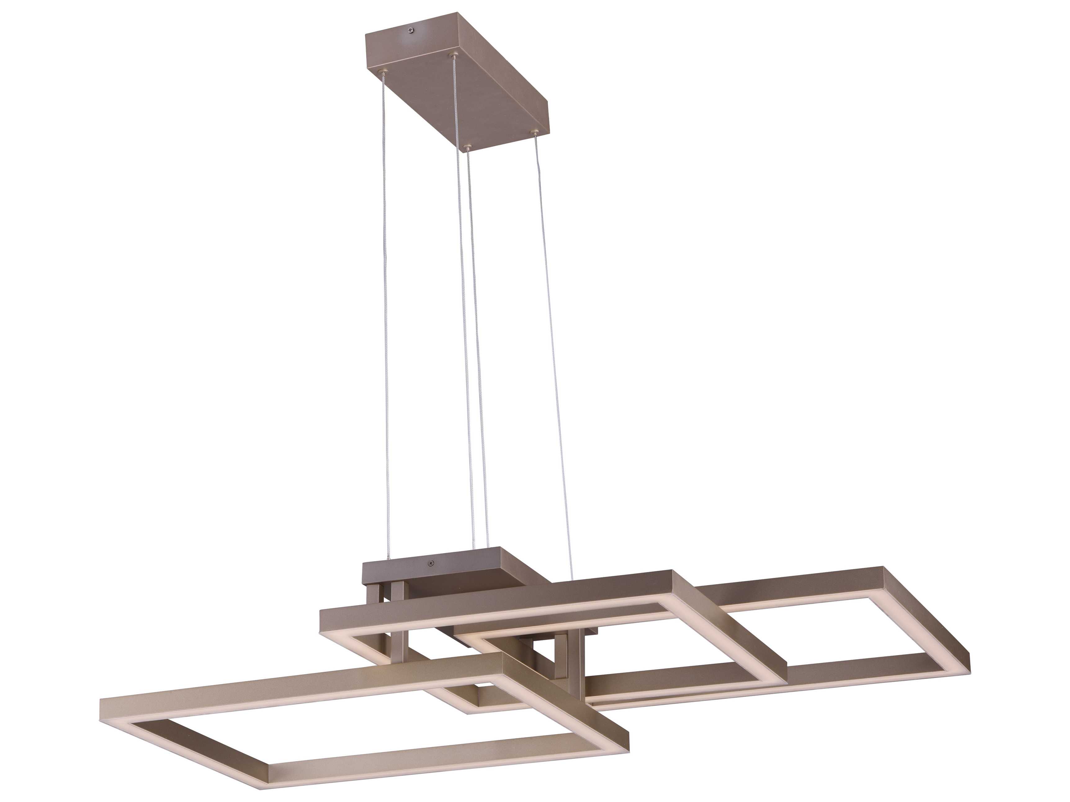 ET2 Traverse Led 12-Light Champagne Brown LED Geometric Linear Island Pendant