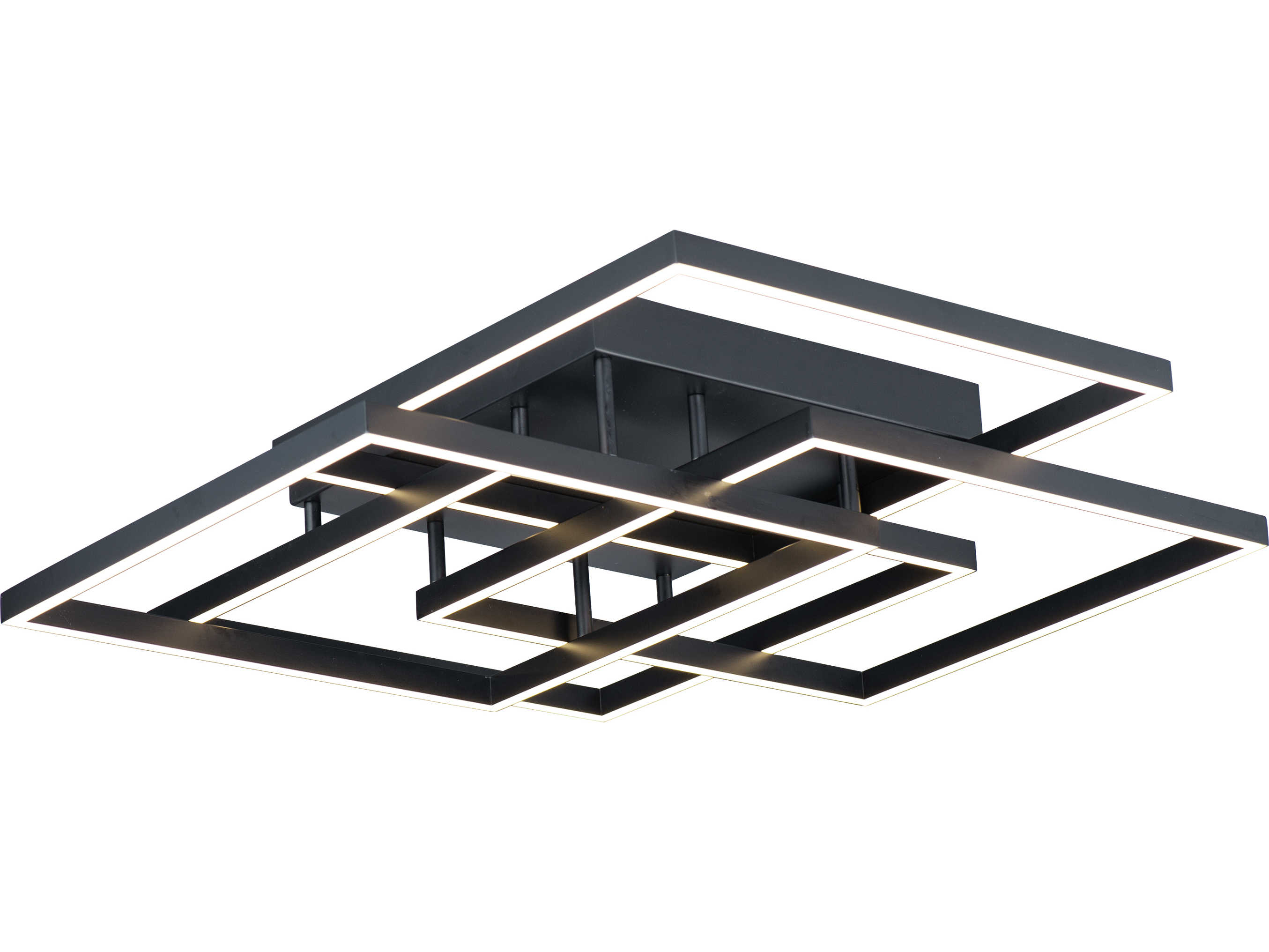 ET2 Traverse Led Black LED Geometric Tiered Semi Flush Mount