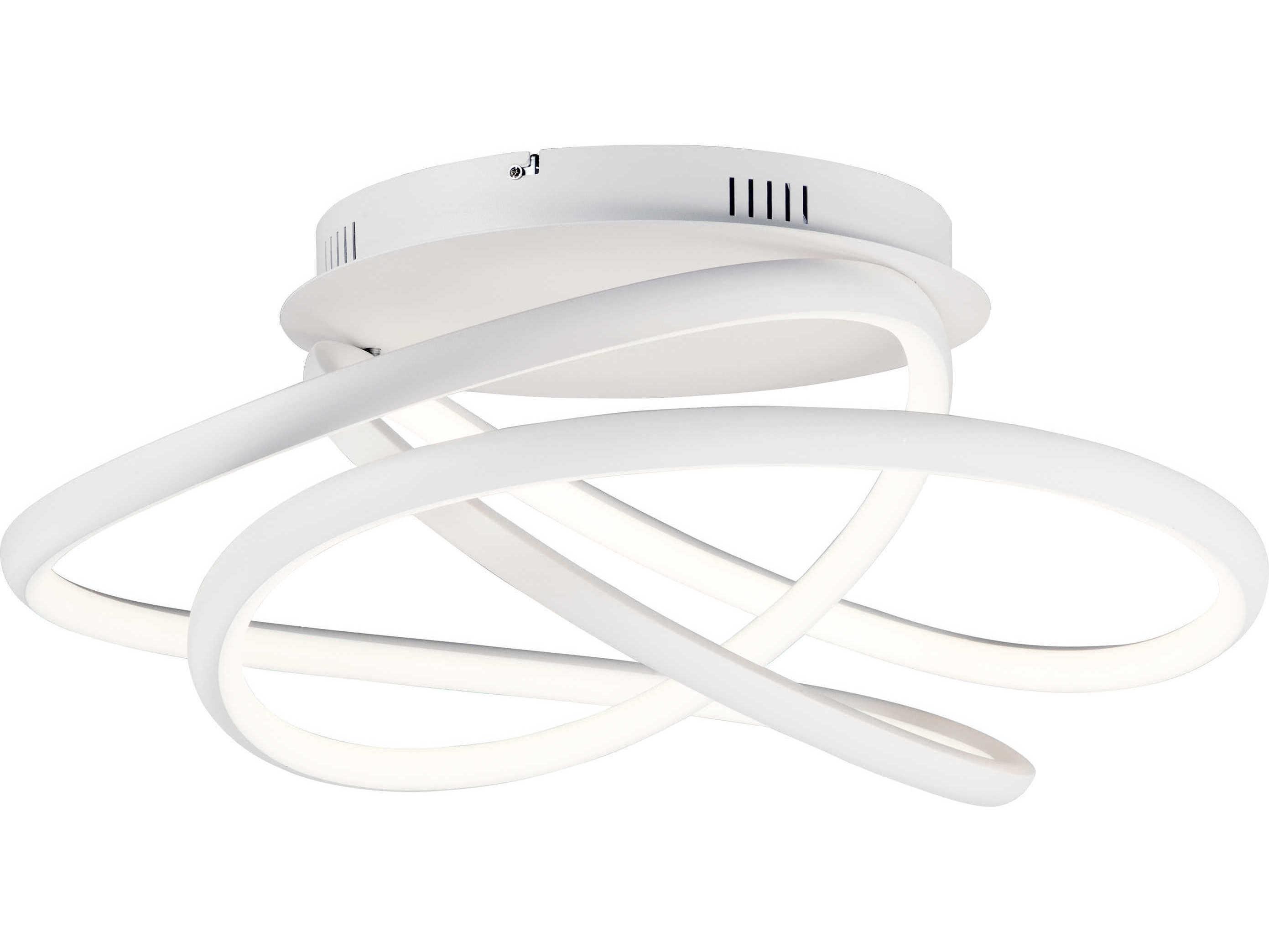 ET2 Twisted 1-Light Matte White LED Flush Mount