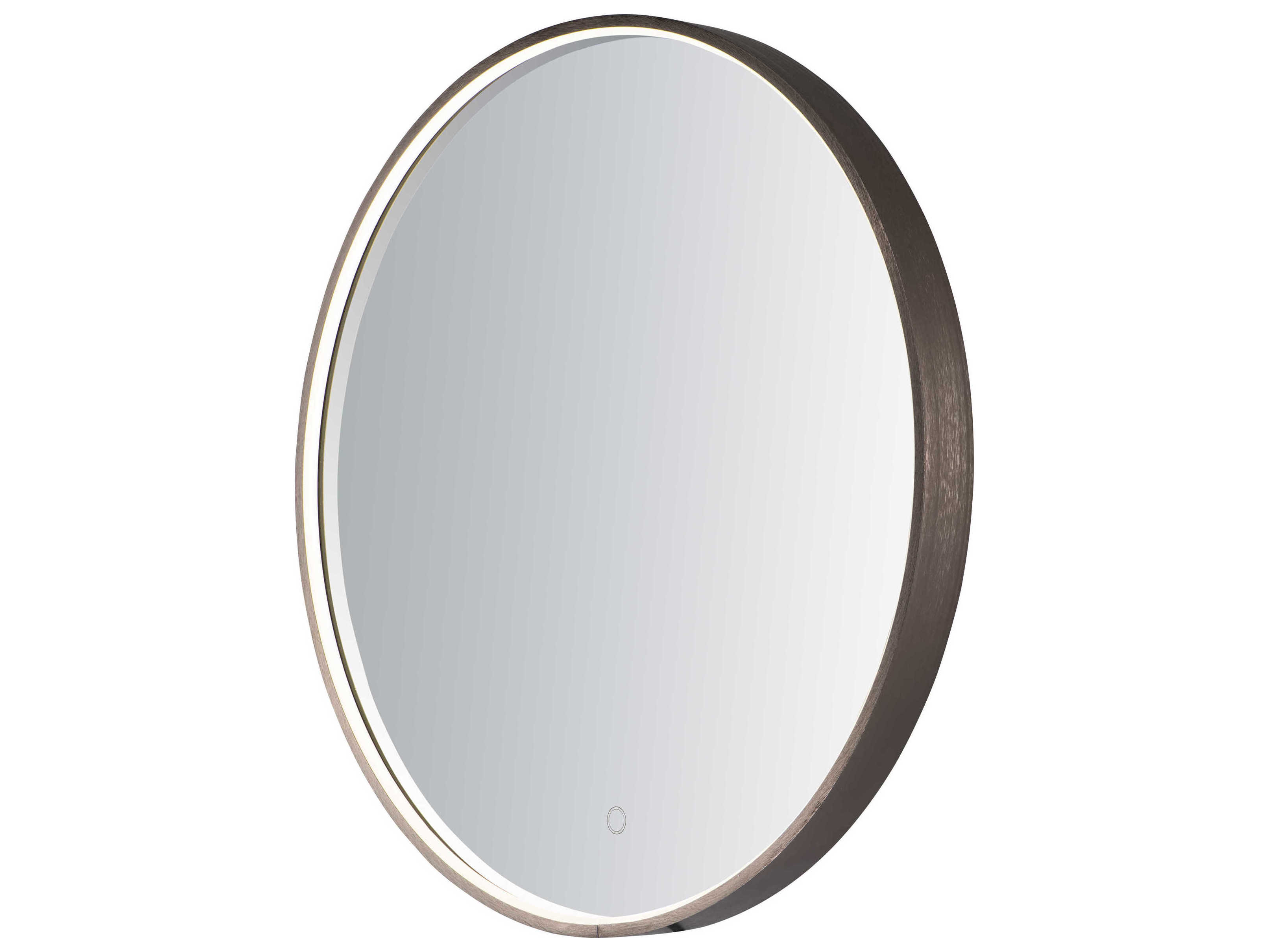 ET2 Anodized Bronze LED Round Wall Mirror