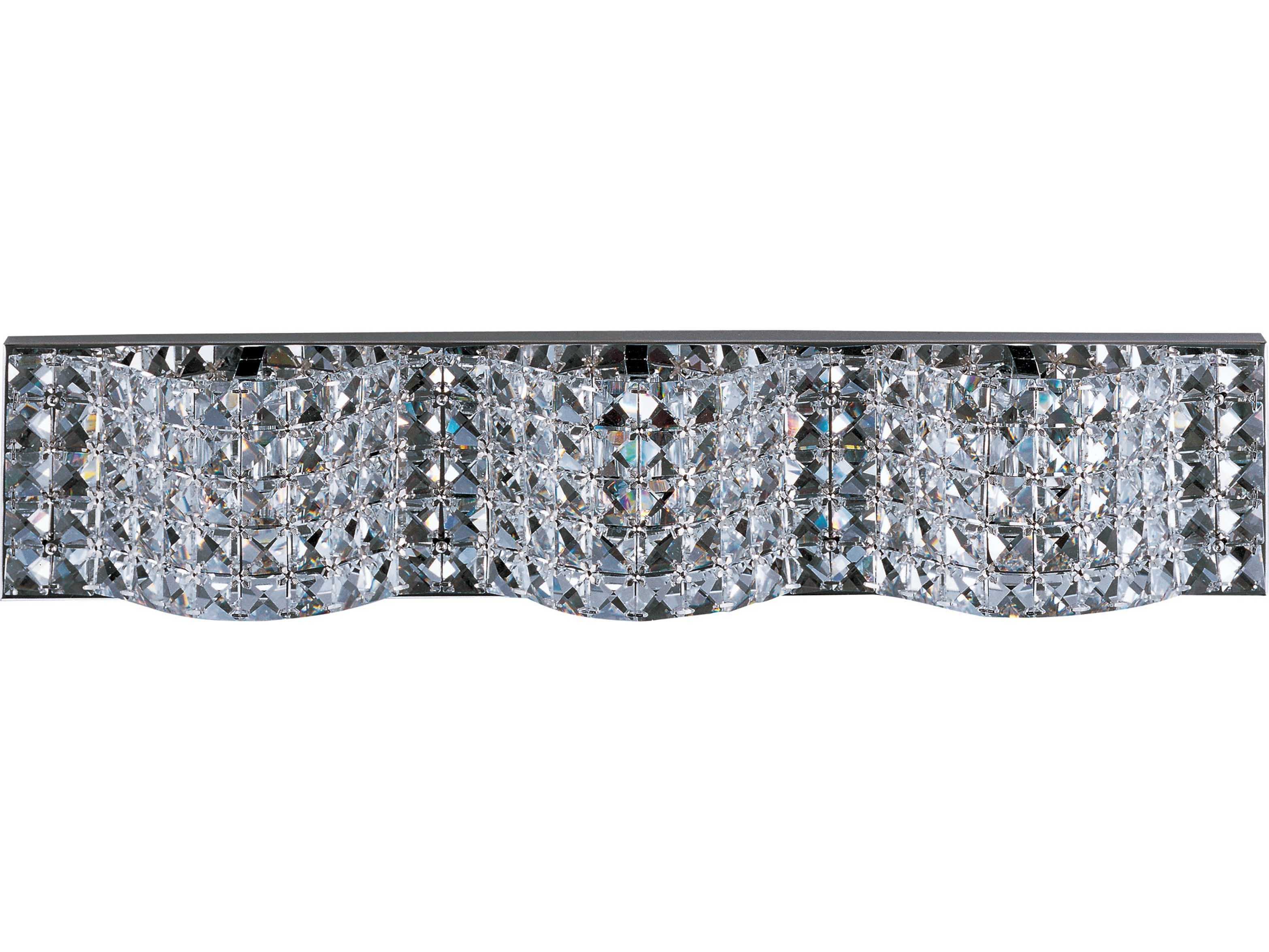 ET2 Wave 3-Light Polished Chrome Crystal Vanity Light