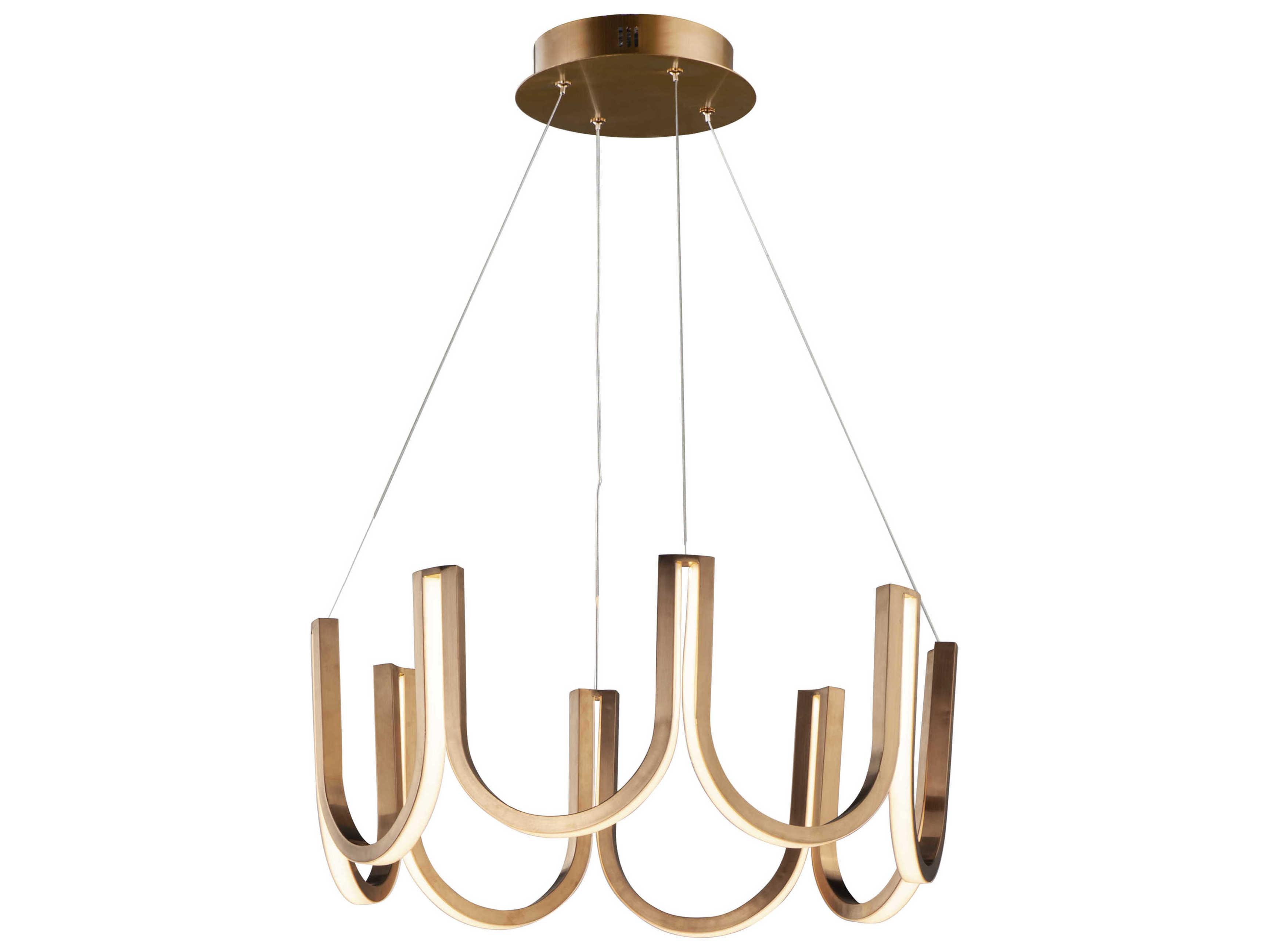 ET2 You 1-Light Brushed Champagne Gold LED Geometric Pendant