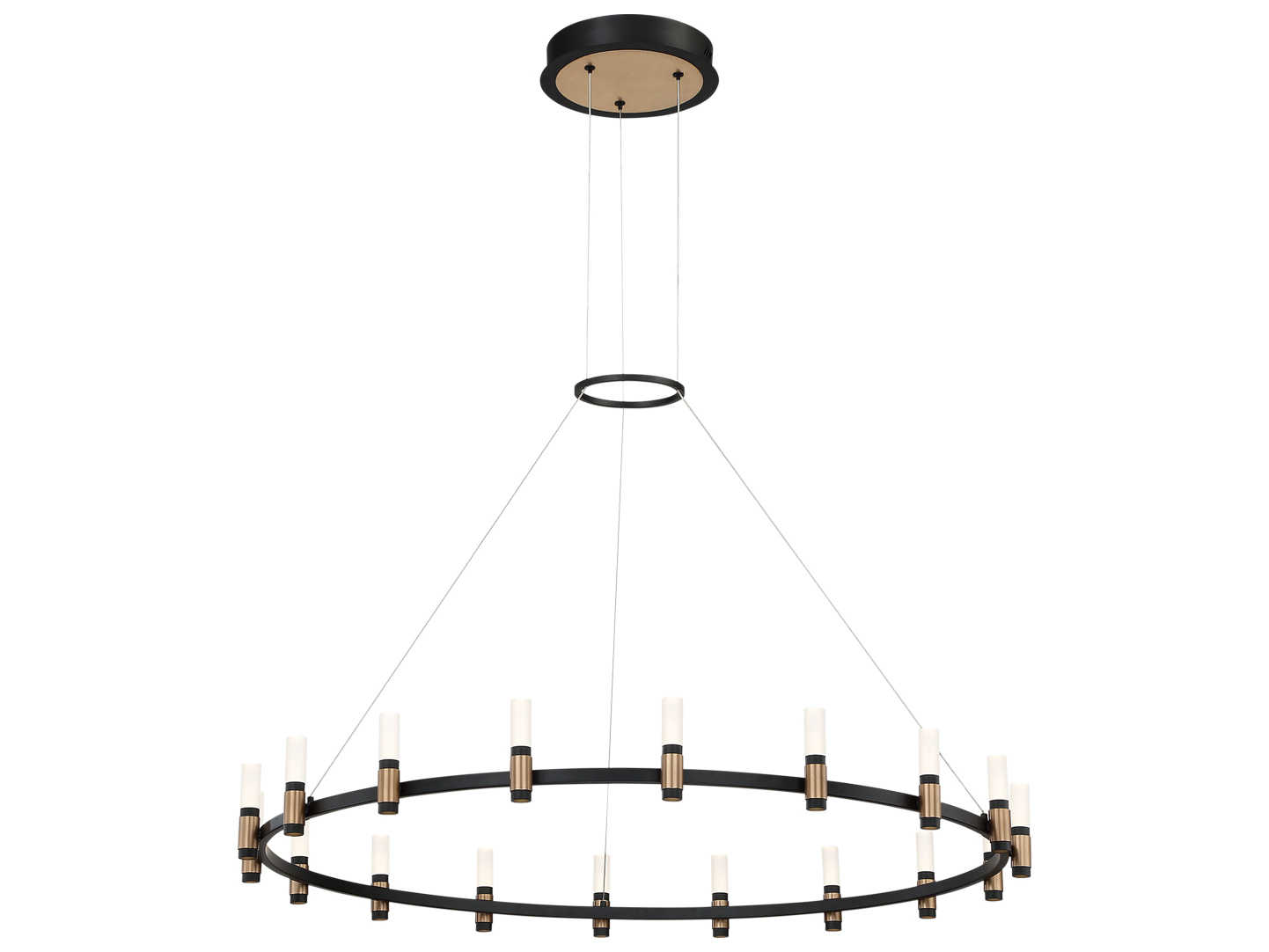 Eurofase Albany 18-Light8-Light Deep Black Brass LED Round Chandelier