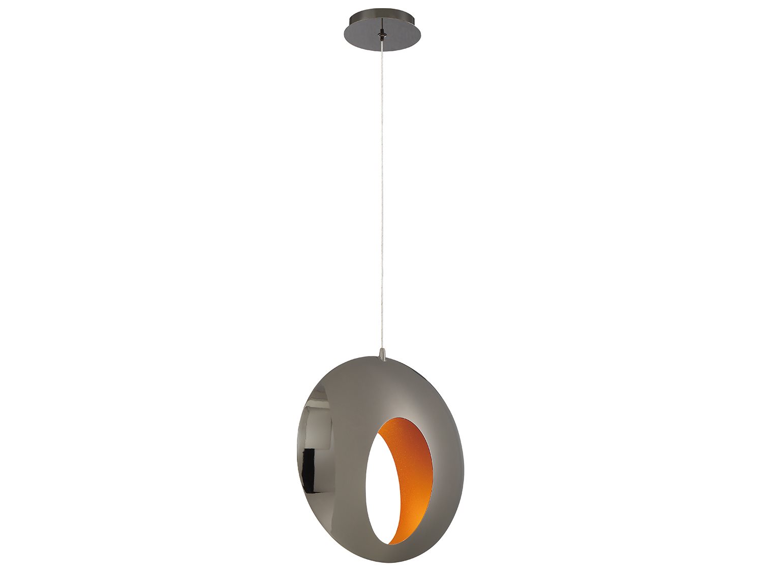 Eurofase Arlington Blackened Chrome LED Geometric Round Mini Pendant