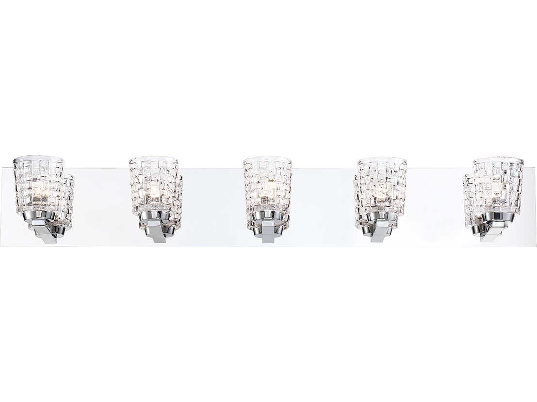 Eurofase Banbury 5-Light Chrome Glass LED Vanity Light