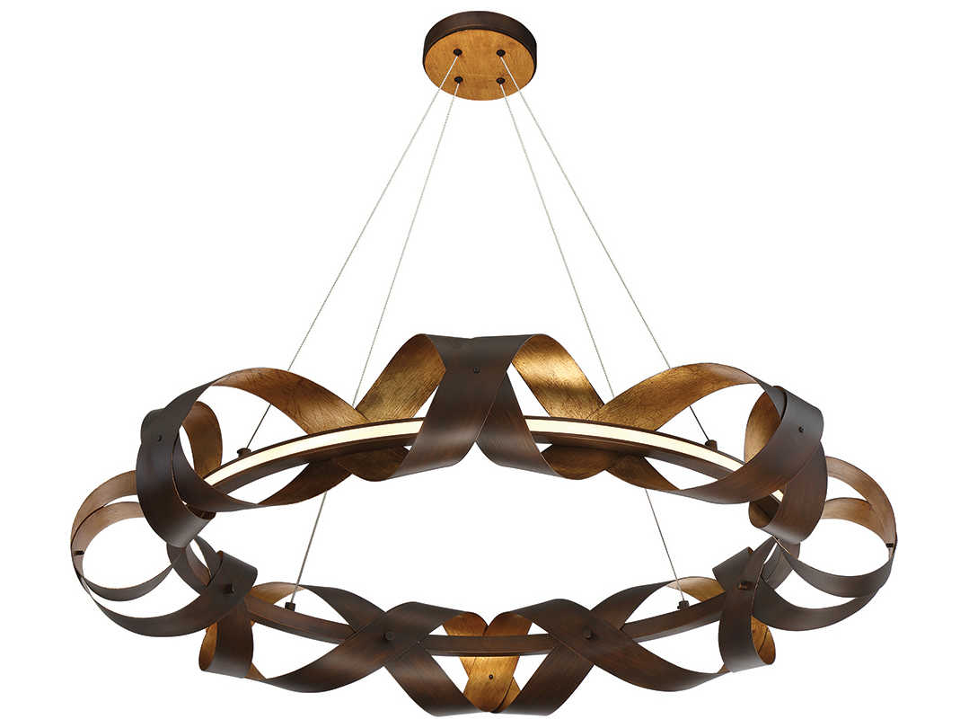 Eurofase Banderia Bronze LED Geometric Round Pendant