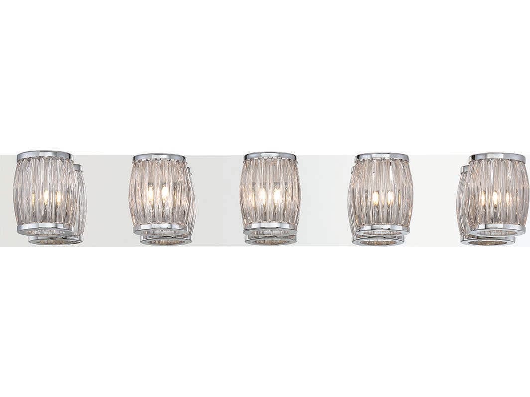 Eurofase Barile 5-Light Chrome Glass Vanity Light