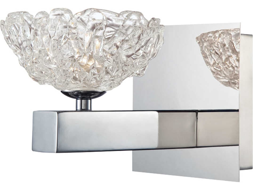 Eurofase Caramico 1-Light Chrome Glass Wall Sconce
