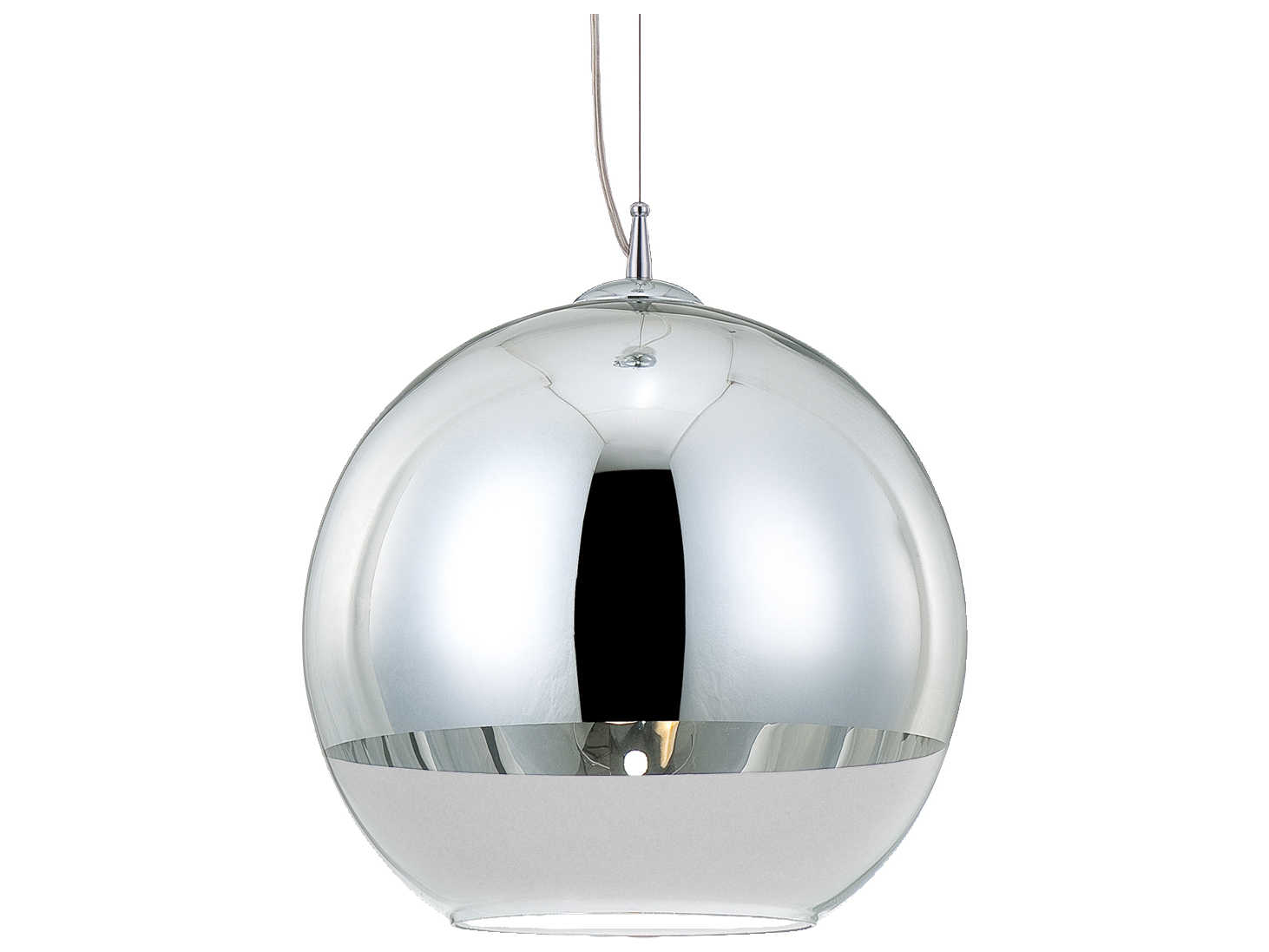 Eurofase Chromos 1-Light Chrome Glass Globe Mini Pendant