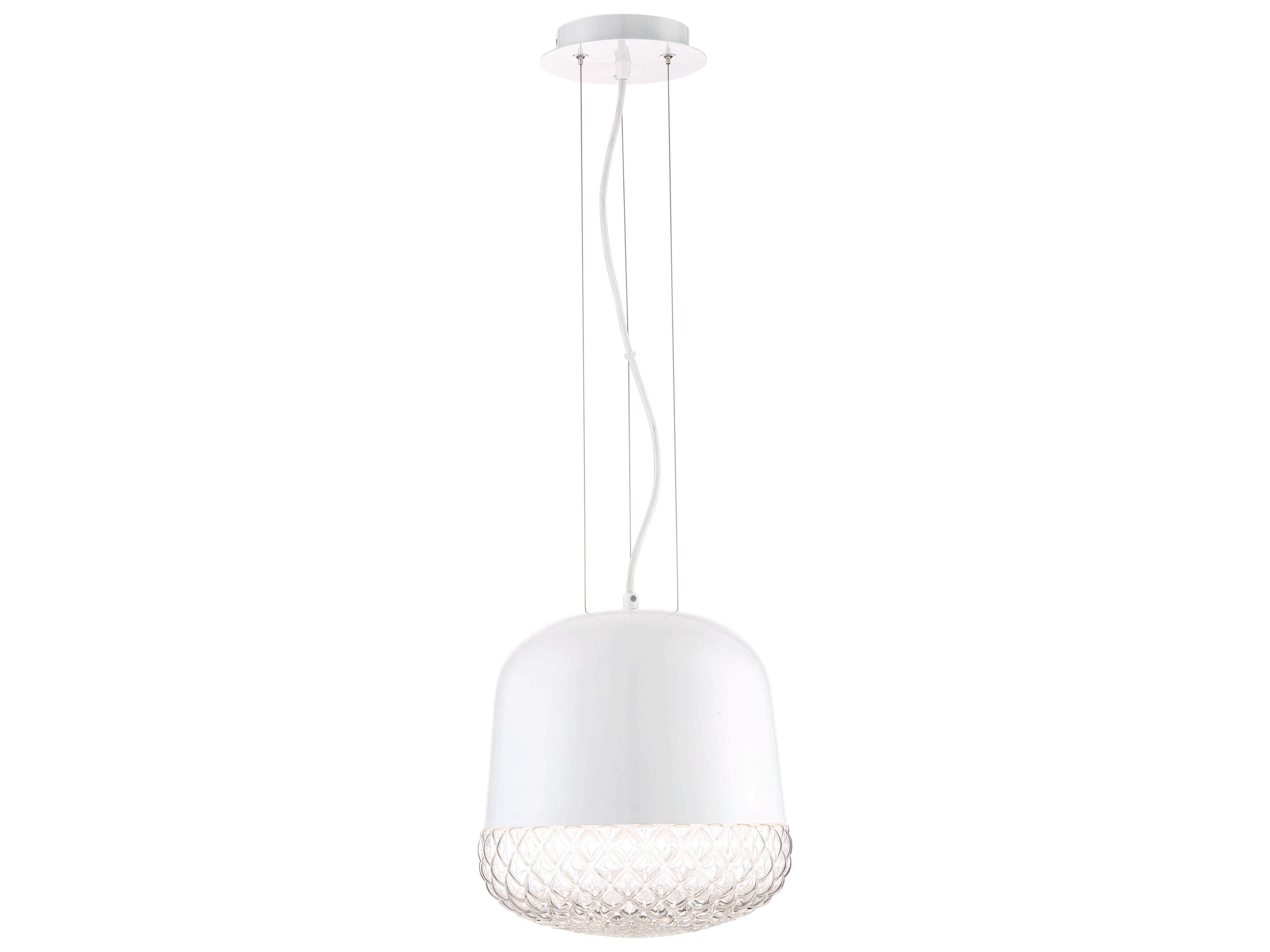 Eurofase Corson 1-Light White Glass Mini Pendant