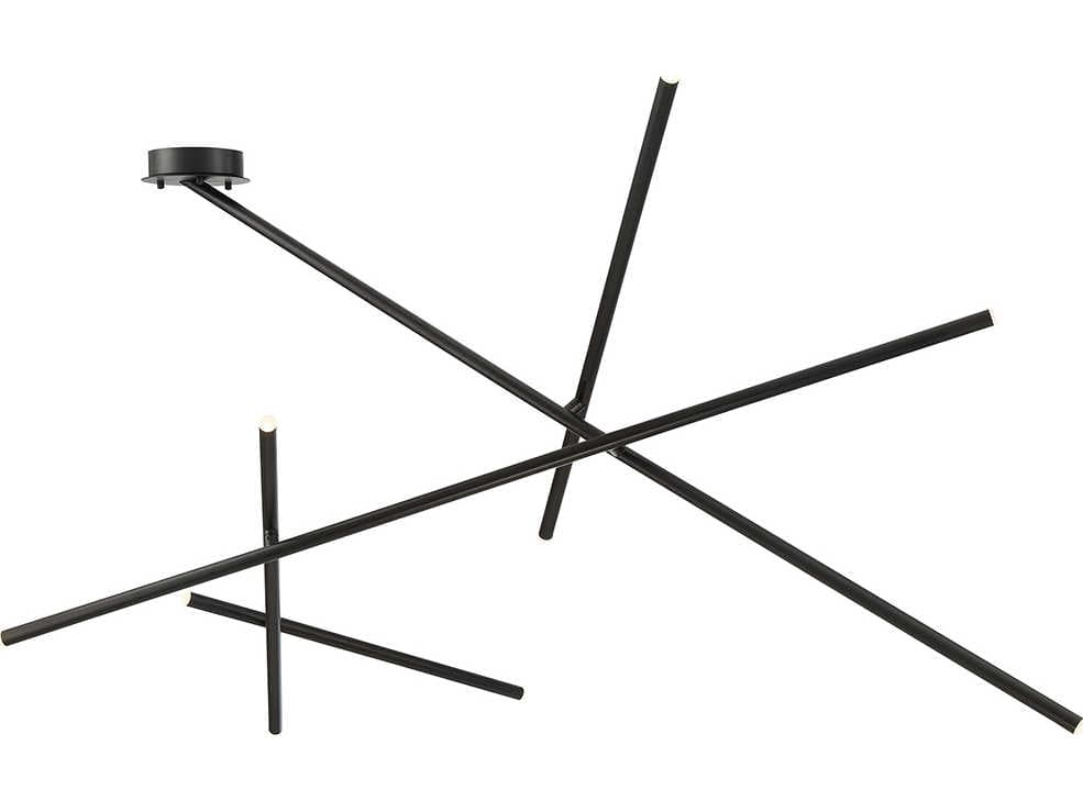 Eurofase Crossroads 9-Light Black LED Geometric Semi Flush Mount