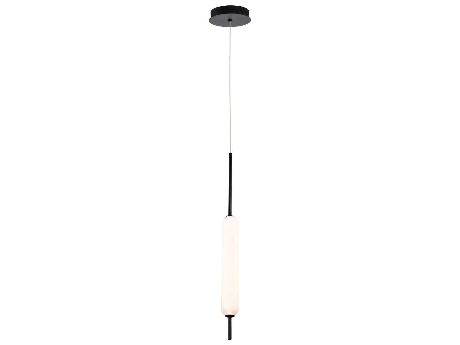 Eurofase Cumberland 1-Light Black Glass LED Mini Pendant
