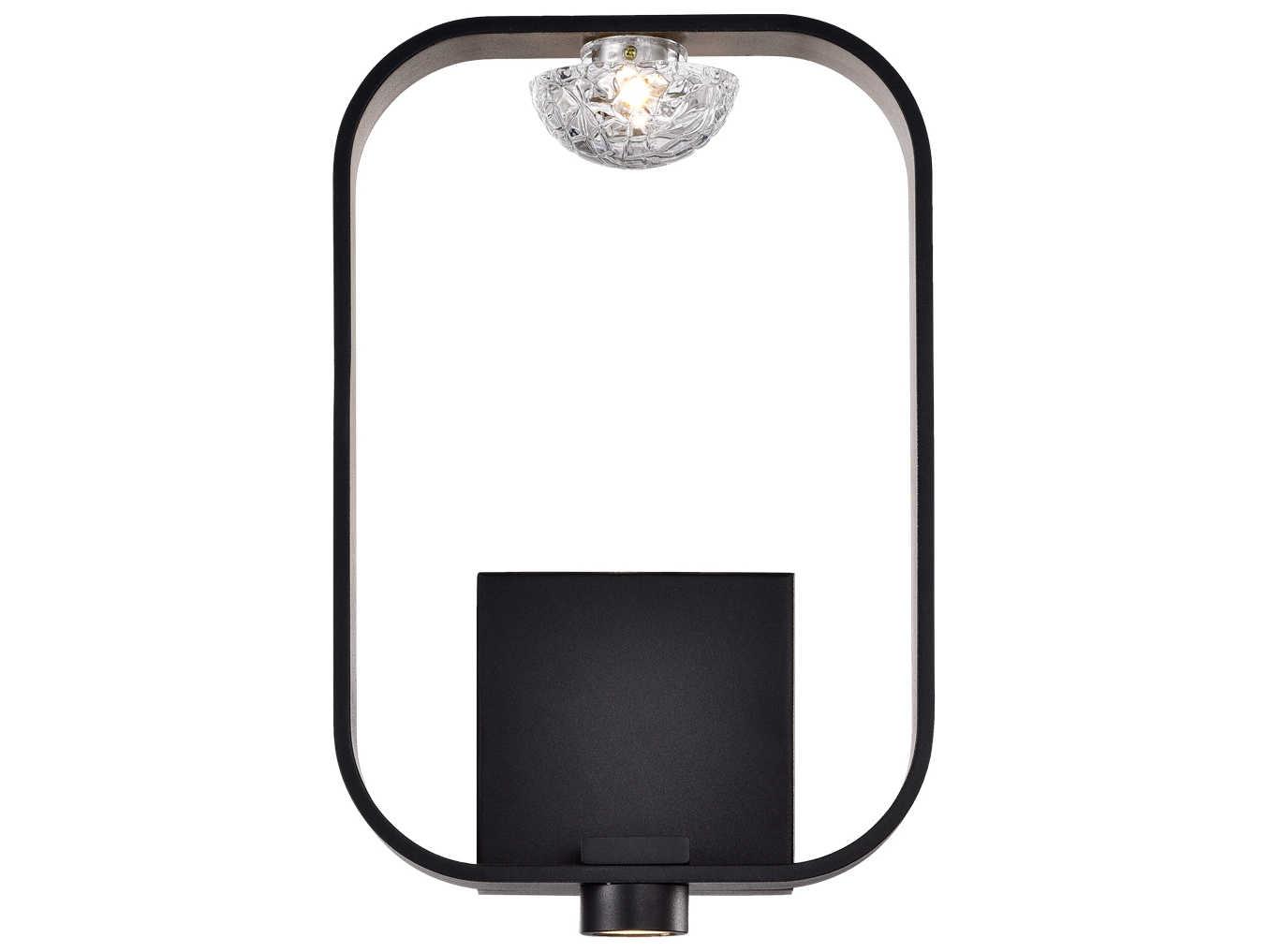 Eurofase Dagmar 1-Light Black Glass LED Wall Sconce