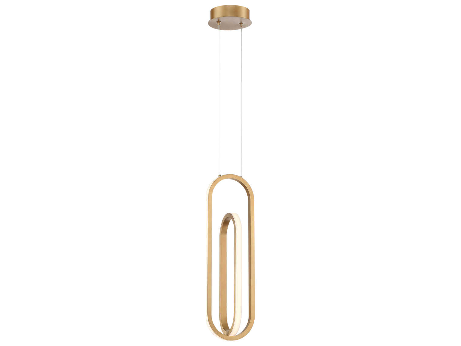 Eurofase Demark Satin Gold LED Geometric Round Mini Pendant